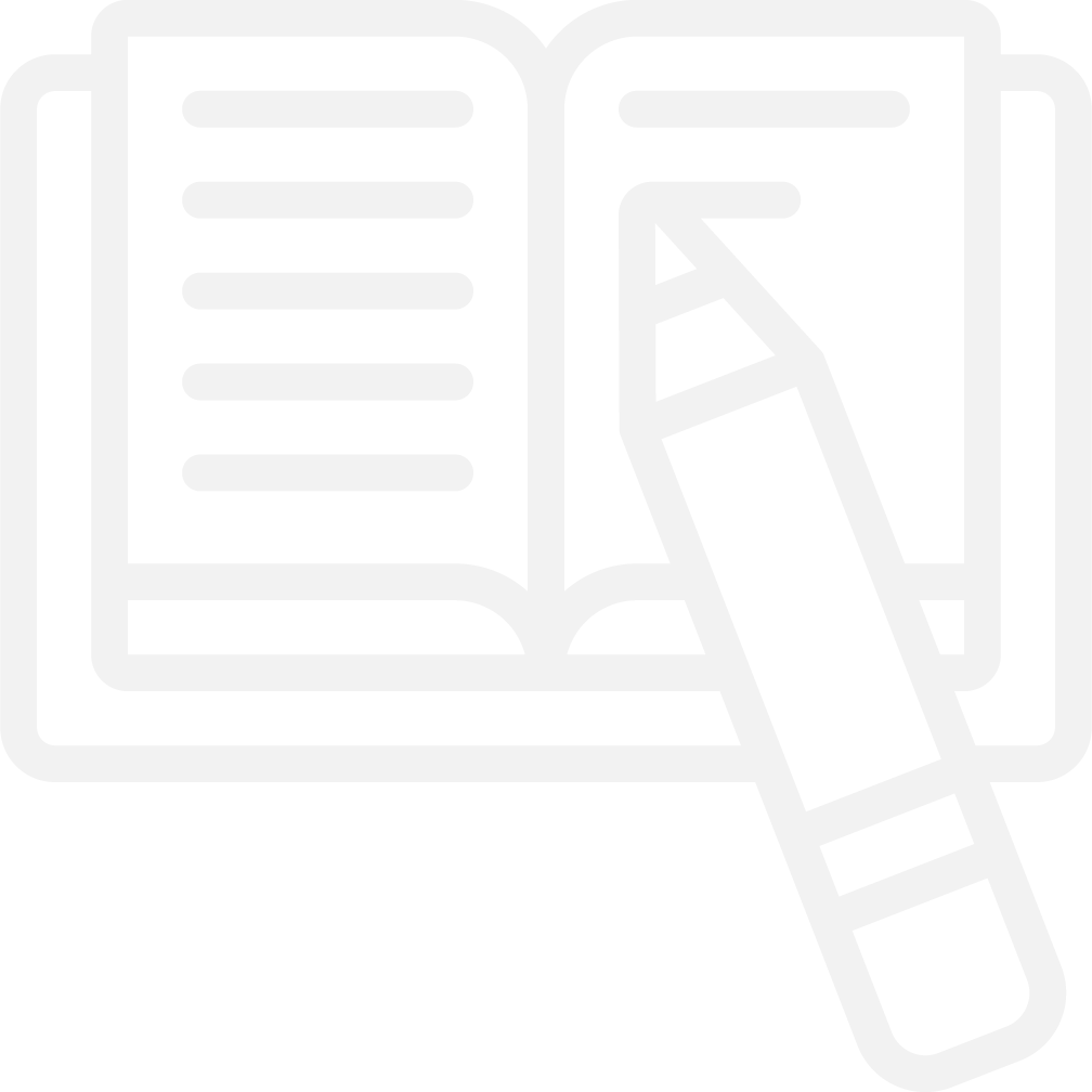 Book and pen logo for Elementary Reading, Writing and Math program at Yellow Wood Academy