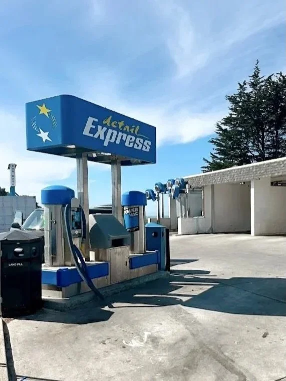 Your get-clean-quick scheme right off highway 1!

Not to brag, but we have 4 vacuum stations (featuring carpet shampoo and fragrance, 5 self-serve wash bays, and an automatic drive-thru wash. 

Stop by for a weekend clean up!