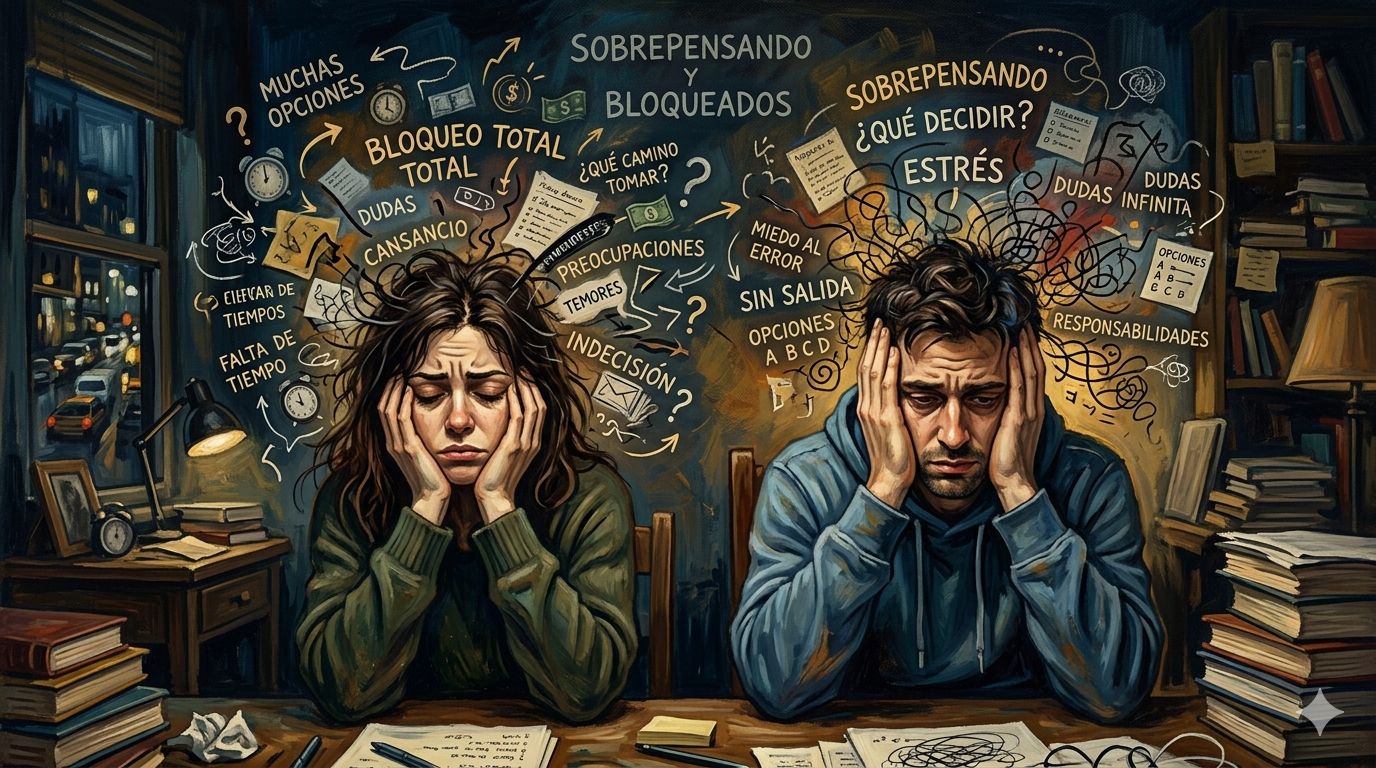 Sobrepensar todo: por qué te bloquea y cómo dejar de darle vueltas a las decisiones