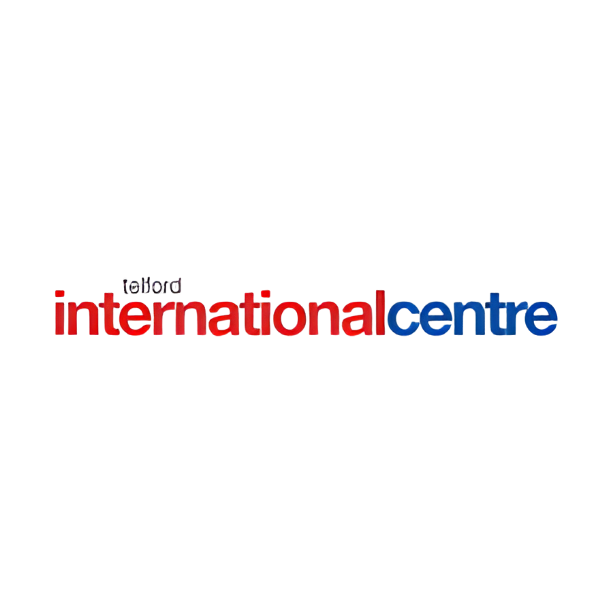Logo for London International Centre with red and blue text.