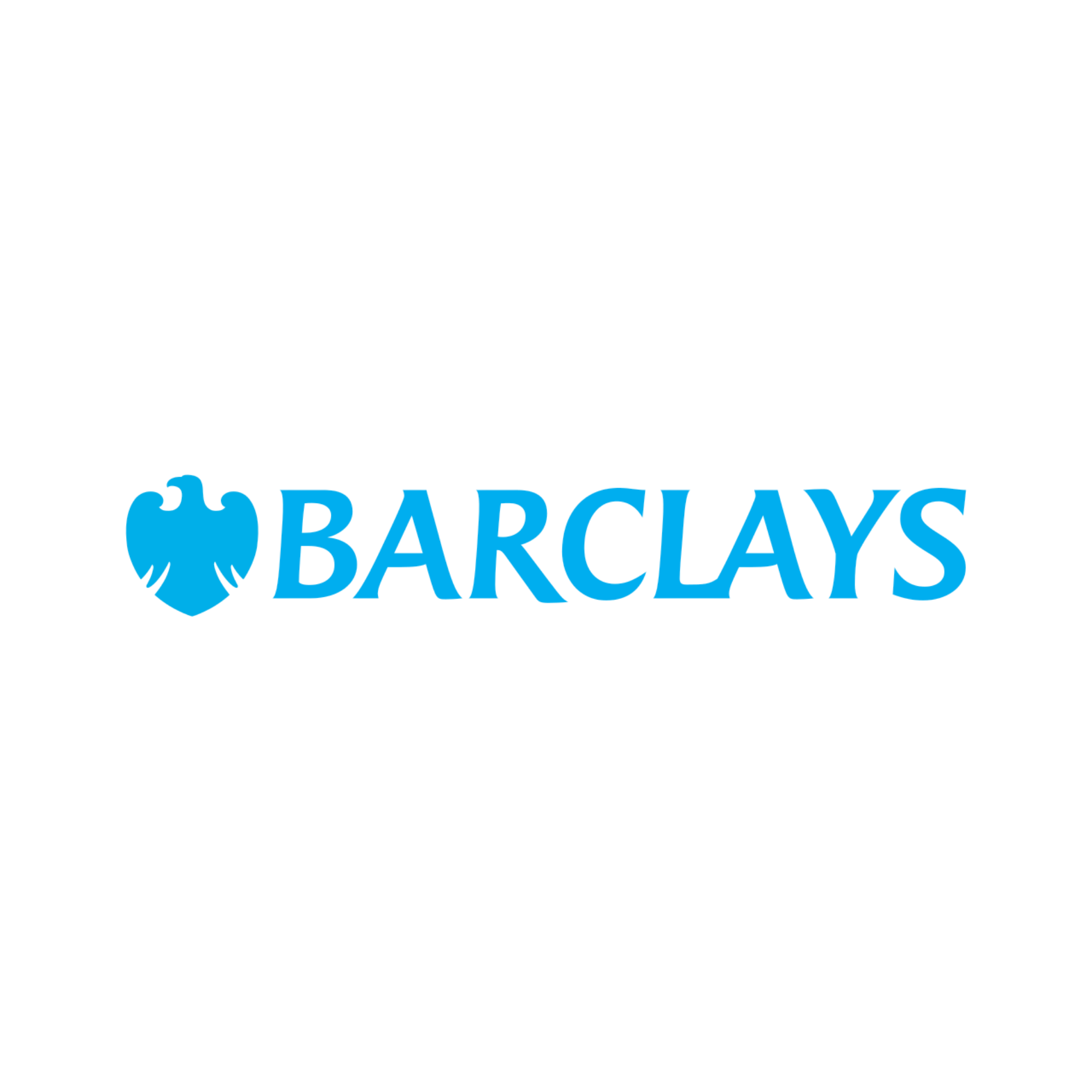Barclays logo with blue eagle emblem and blue text on a white background.