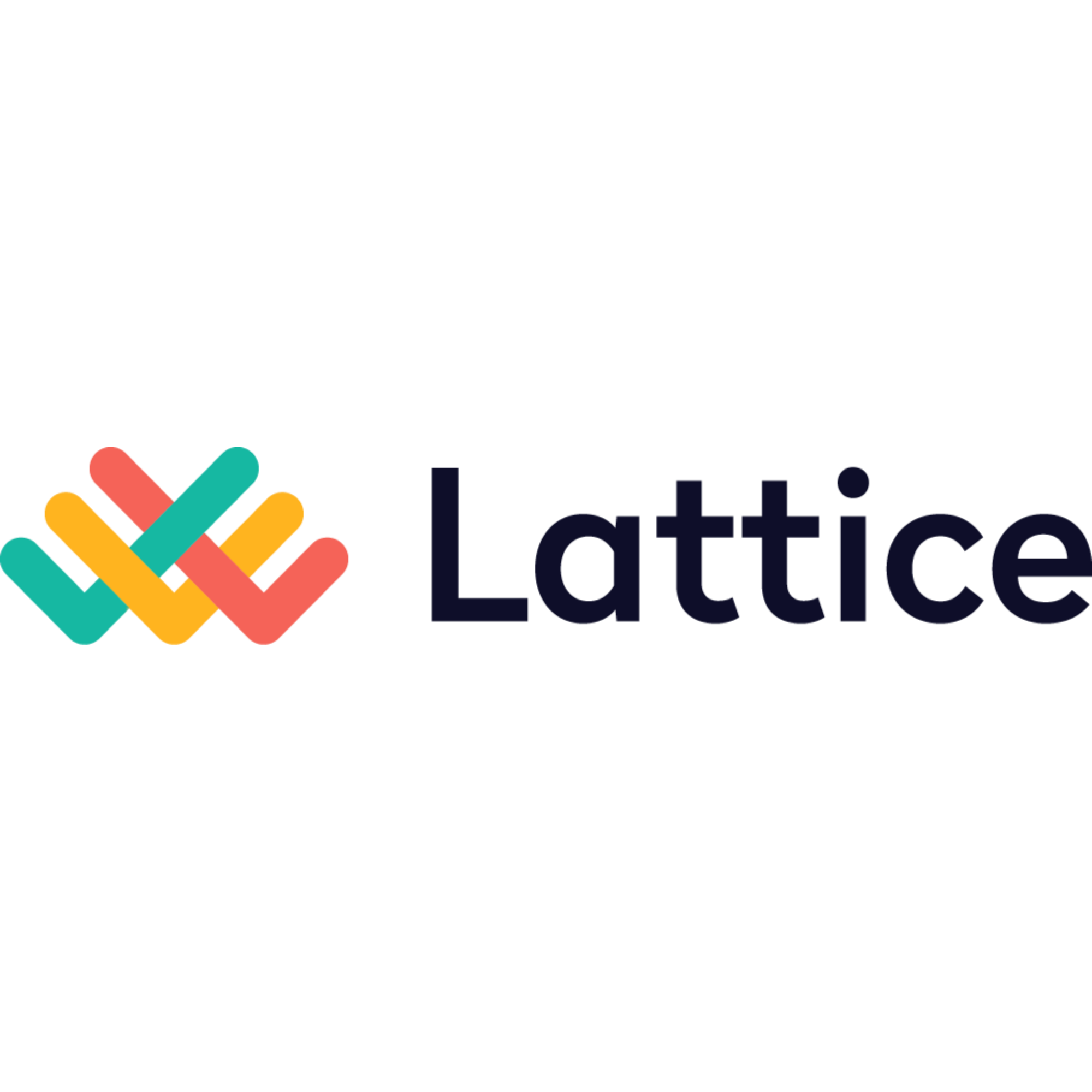 Colorful geometric logo with the word 'Lattice' on a teal background.