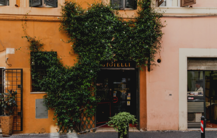 Geometric drawing of an outline square with sections divided by vertical, horizontal, and diagonal lines.