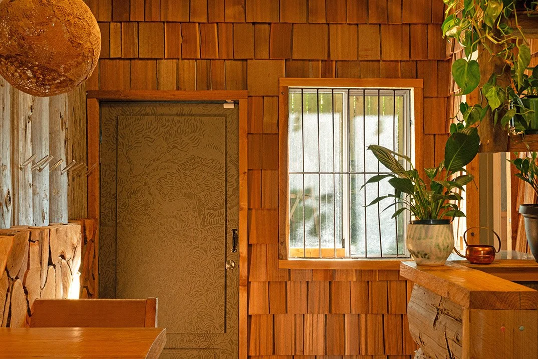 Vibrant mural at Pale Fire Projects