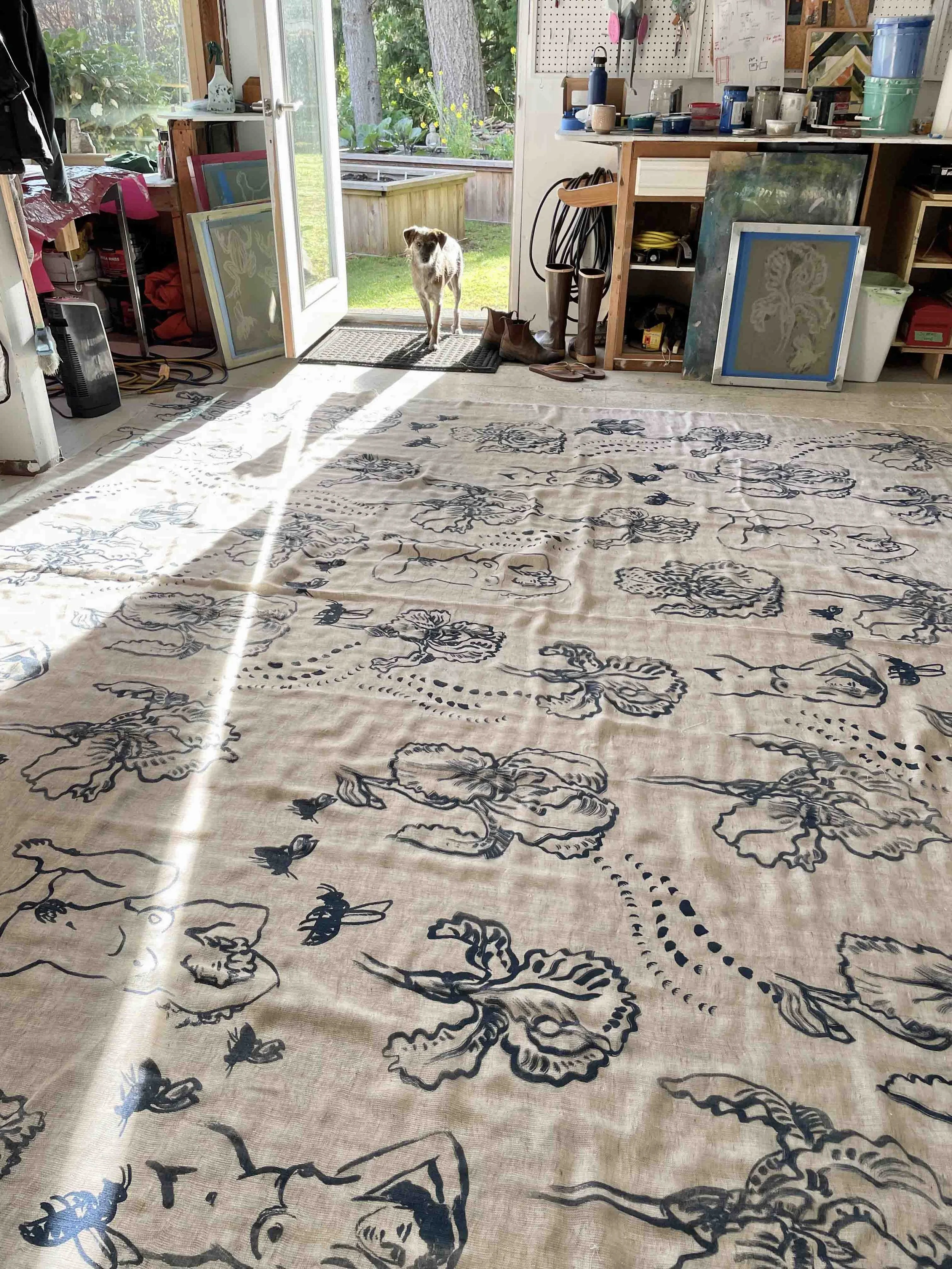 Hand screenprinted textiles