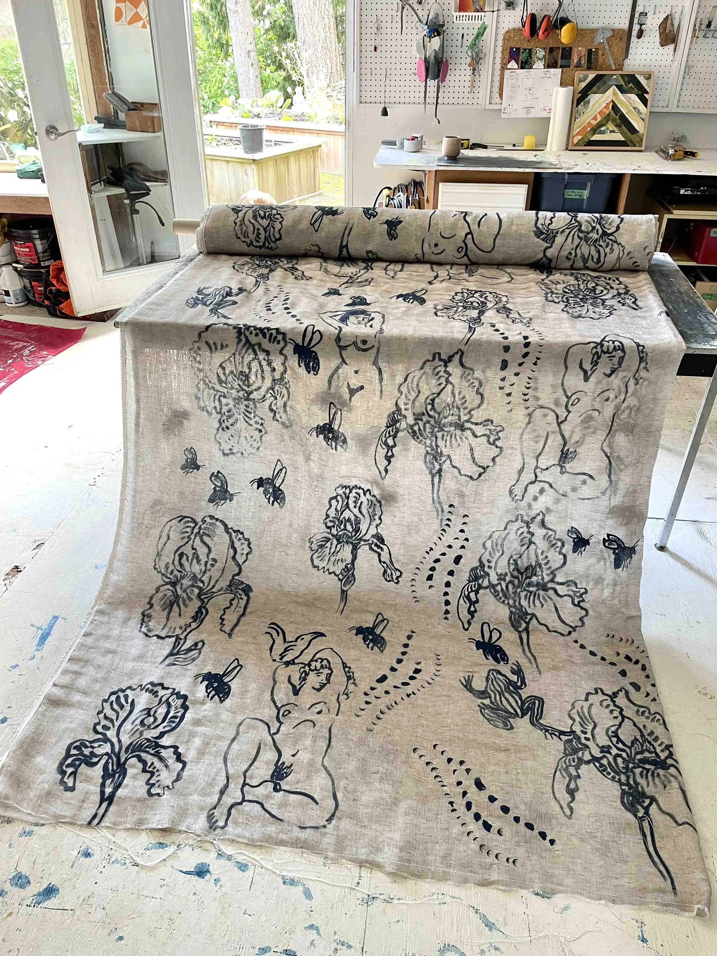 Hand screenprinted textiles