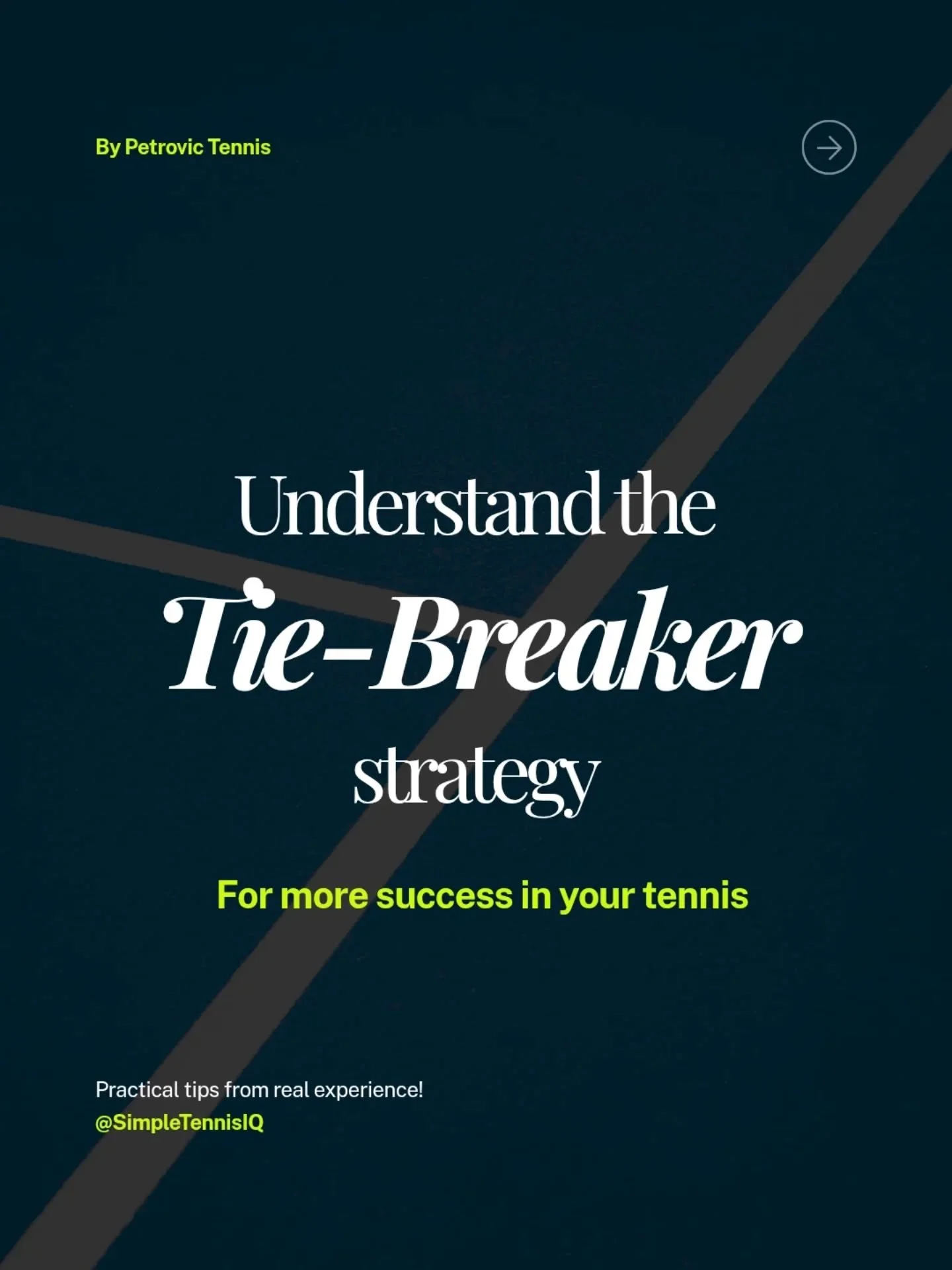 How to NEVER lose a tennis tie-breaker again. 🎾😤
.
Stop overhitting and start playing high-percentage tennis. These 4 tips from Petrovic Tennis will keep you calm when the pressure is on.
.
✅ High First Serve % 
✅ Zero Unforced Errors
✅ Follow your