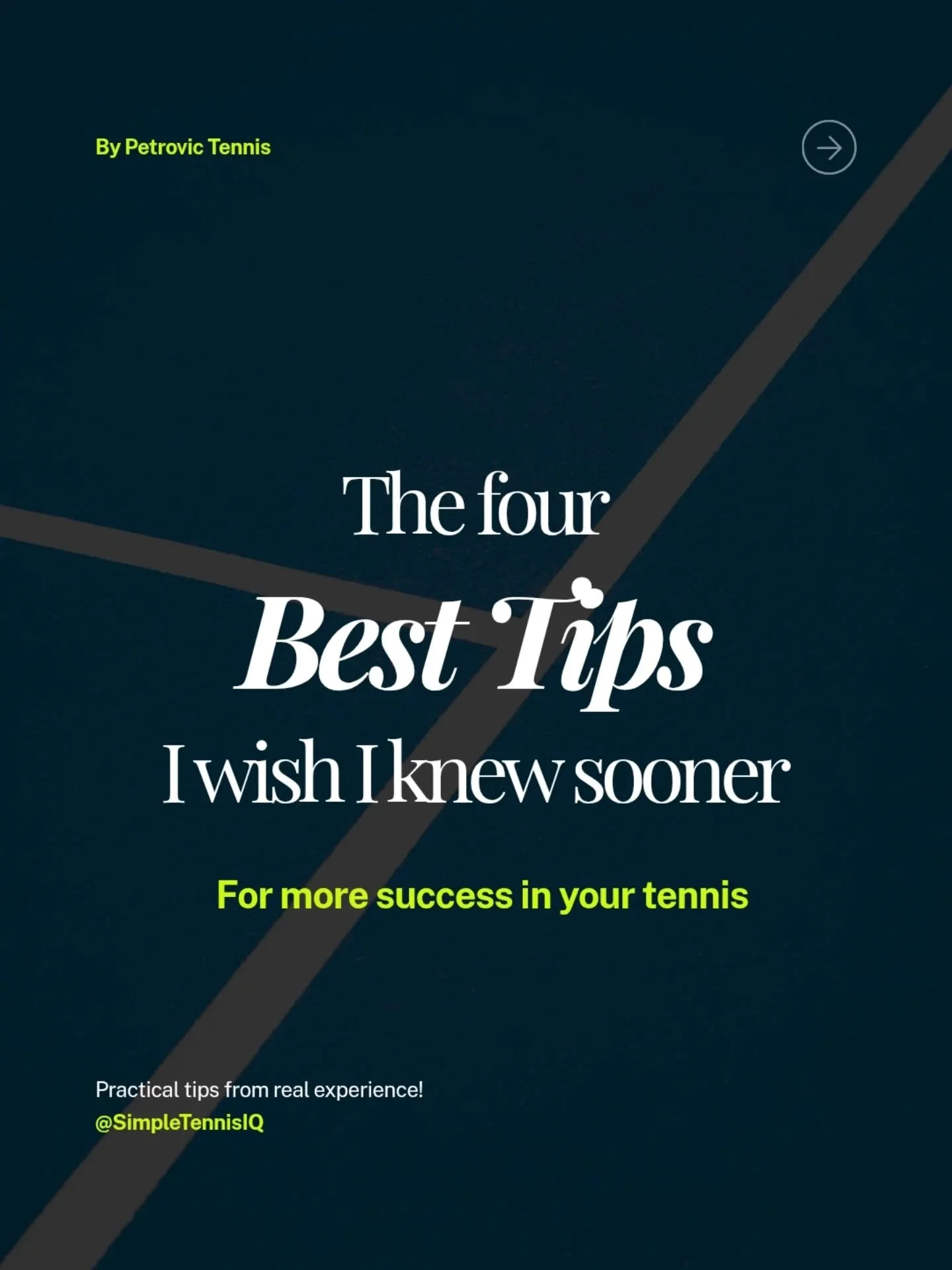 The 4 tennis "cheat codes" I wish I had 10 years ago. 🎾⚡️
.
We can't go back in time unfortunately but what I can do is share the things that helped me improve my strokes and game the most with everyone else.
.
My favorites: 
1️⃣ Higher Ta