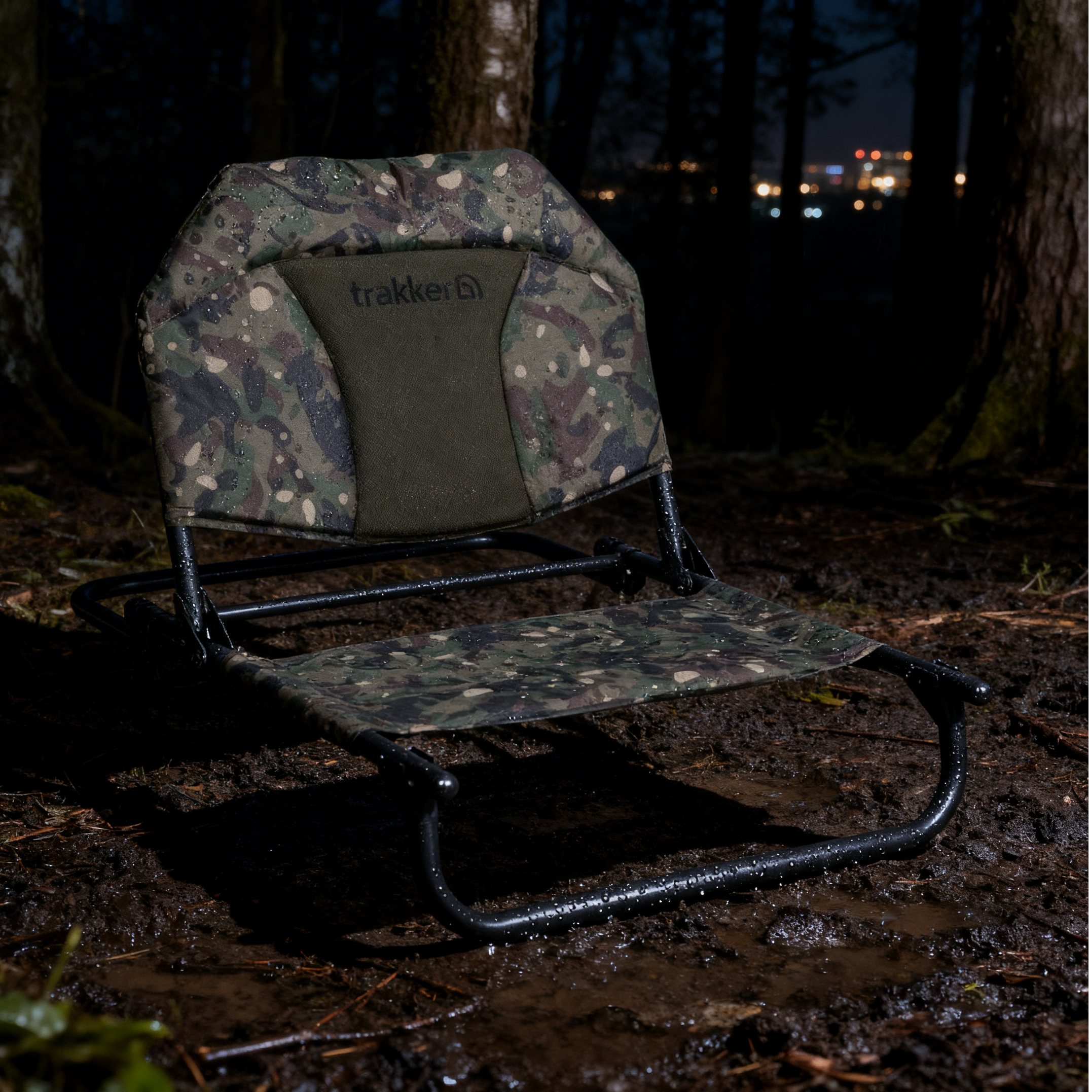 Tracker RLX Bed Buddy:

Heavy-duty chair, will save your back,  Packs flat, waterproof , fits the van like a glove, must have.