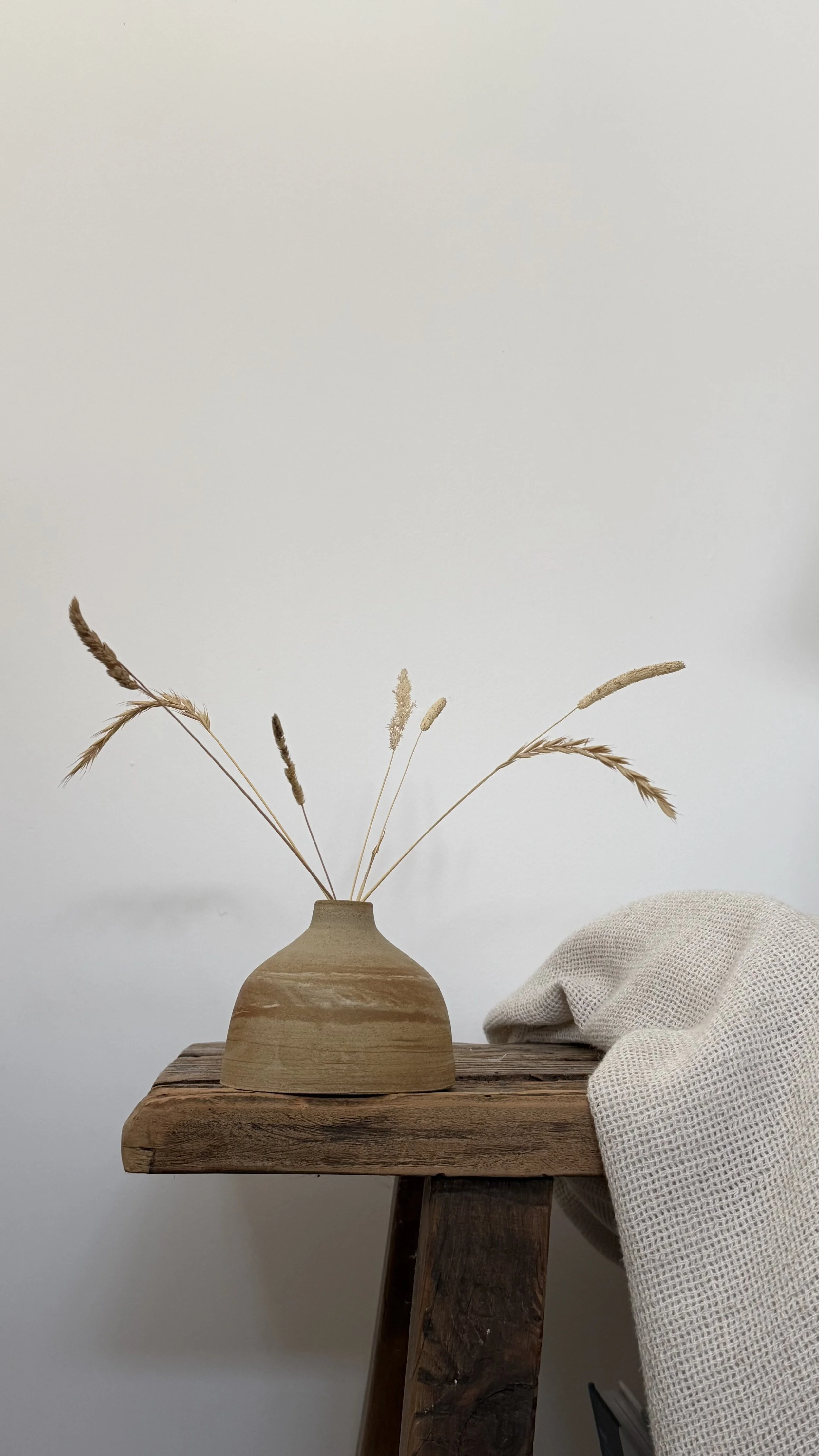 small mixed clay marbled bud vase