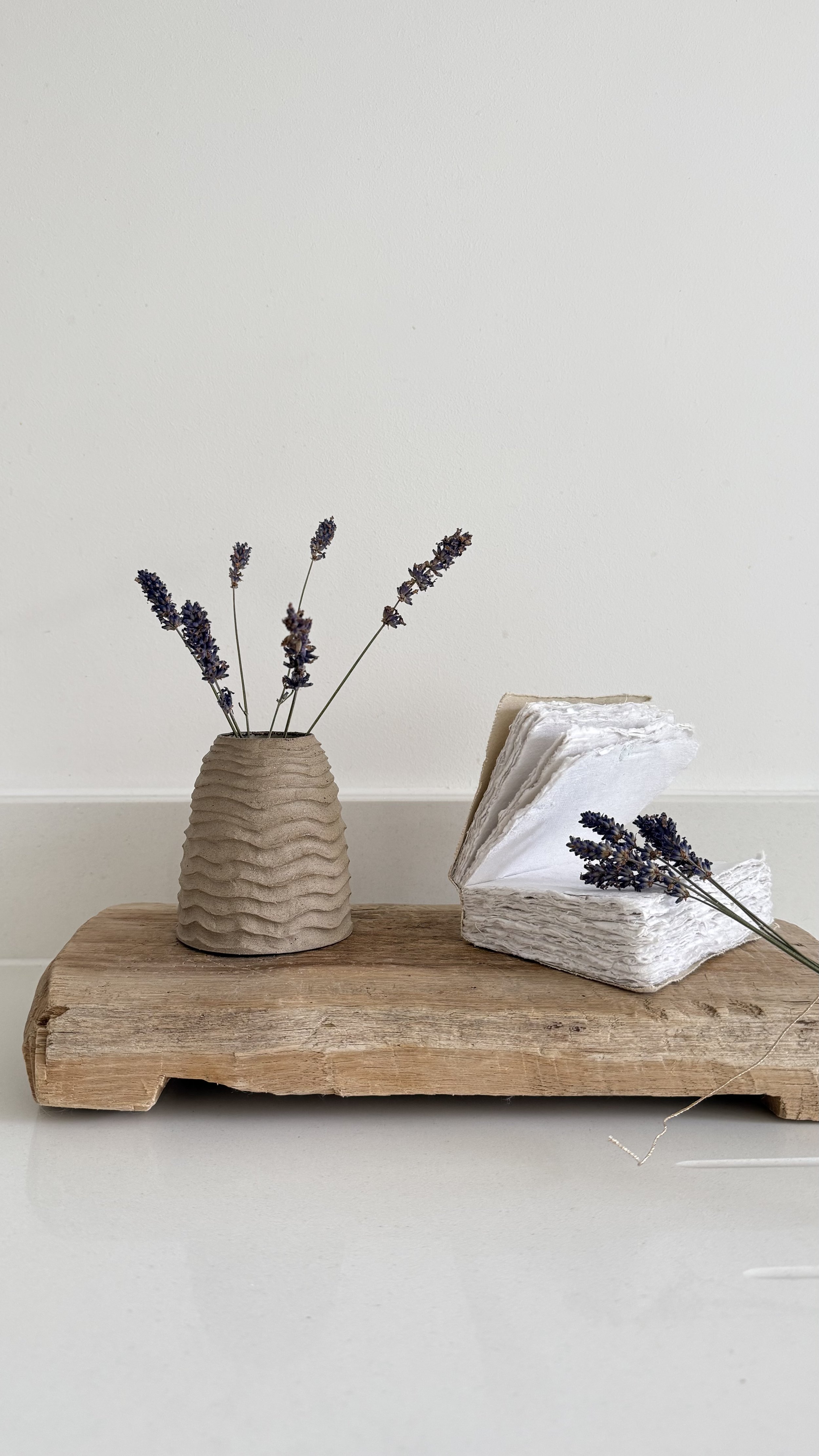 ridged vase