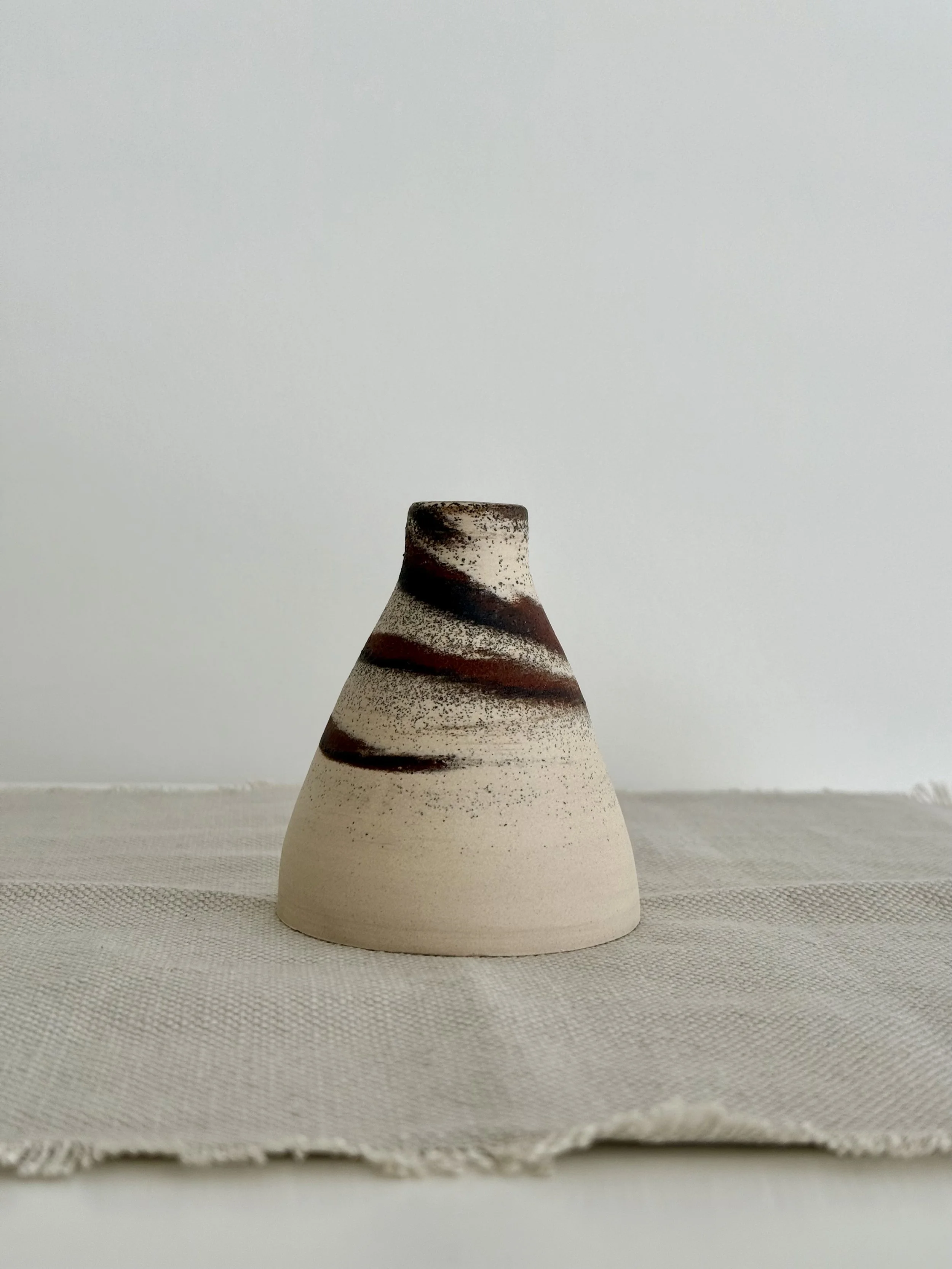 mixed clay bud vase