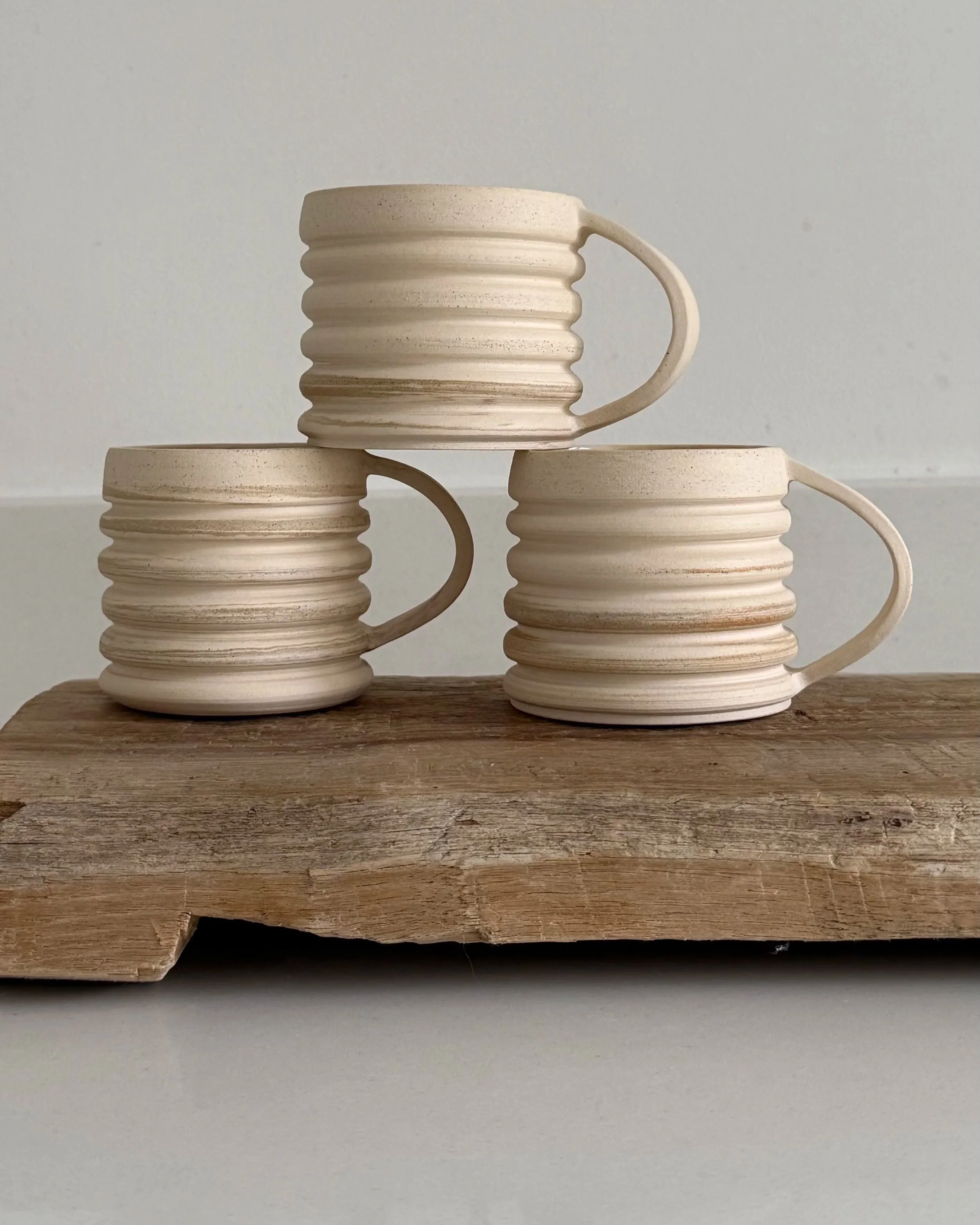 ridged drinking cup