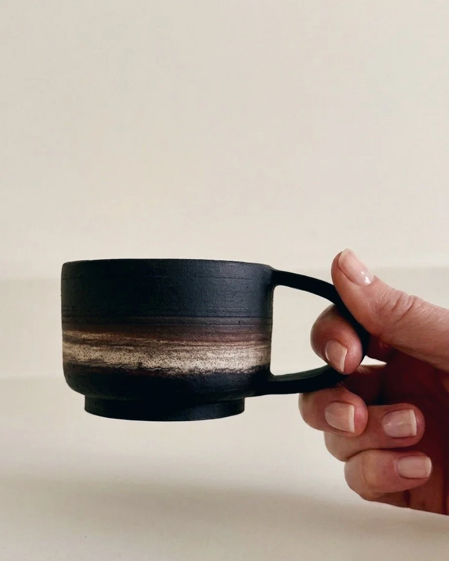 mixed clay cappuccino cup