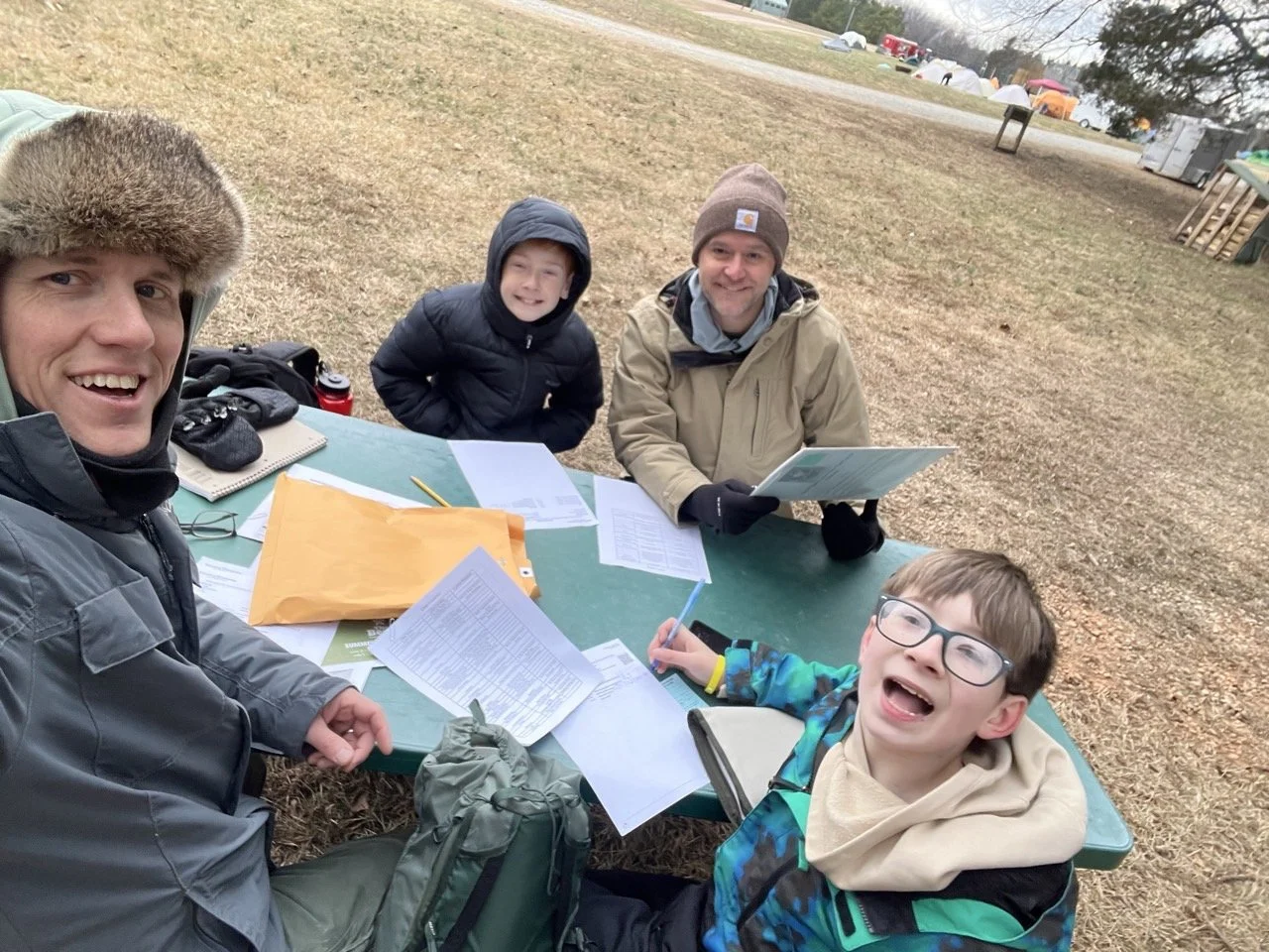 Boy Scouts and parents