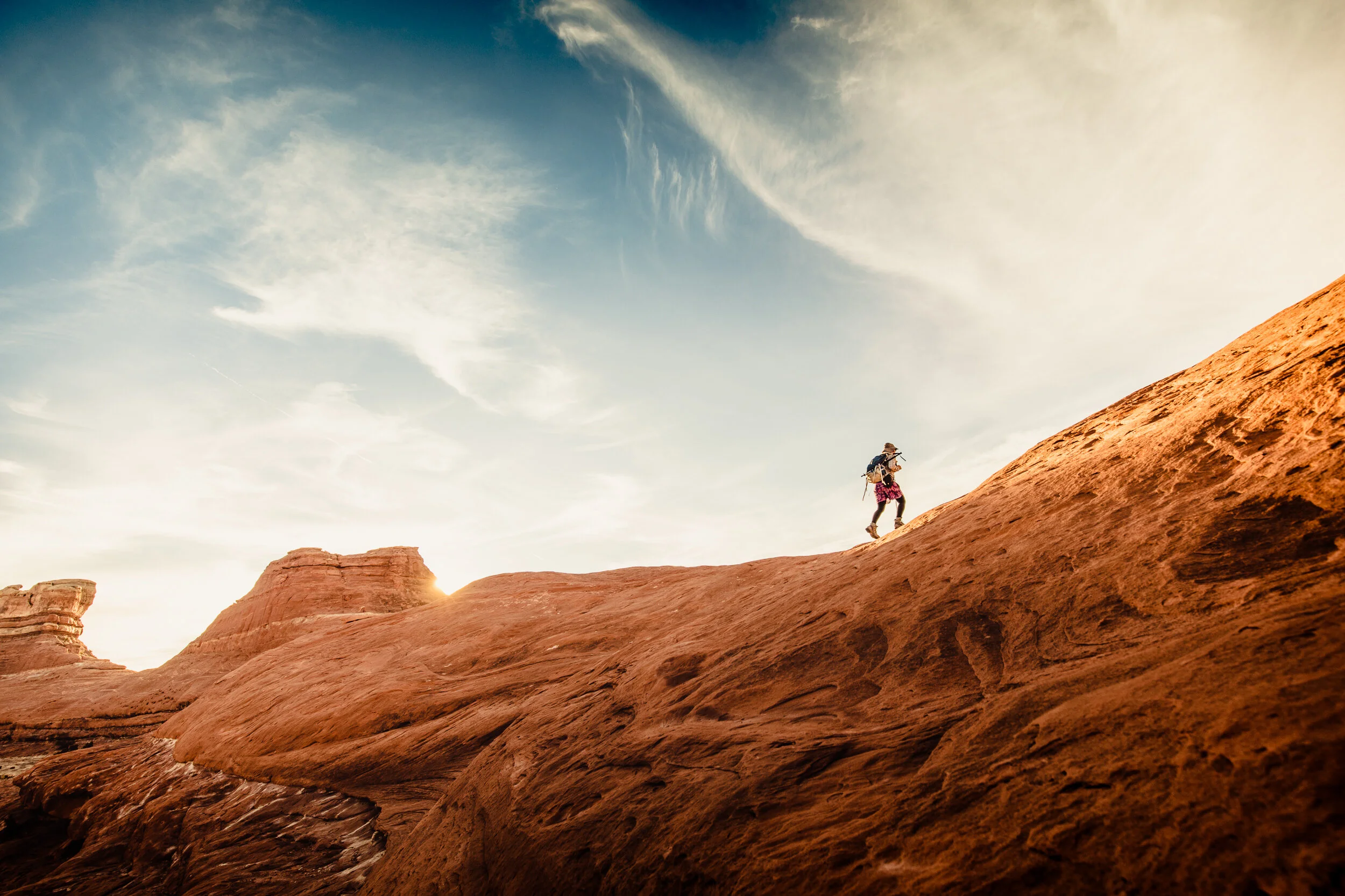 Woman hiker in Canyonlands National Park