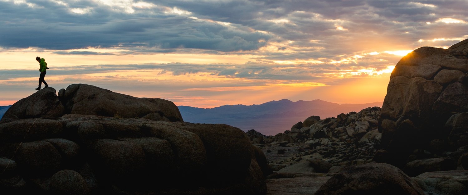 Sunrise hiker, Josua Tree National Park