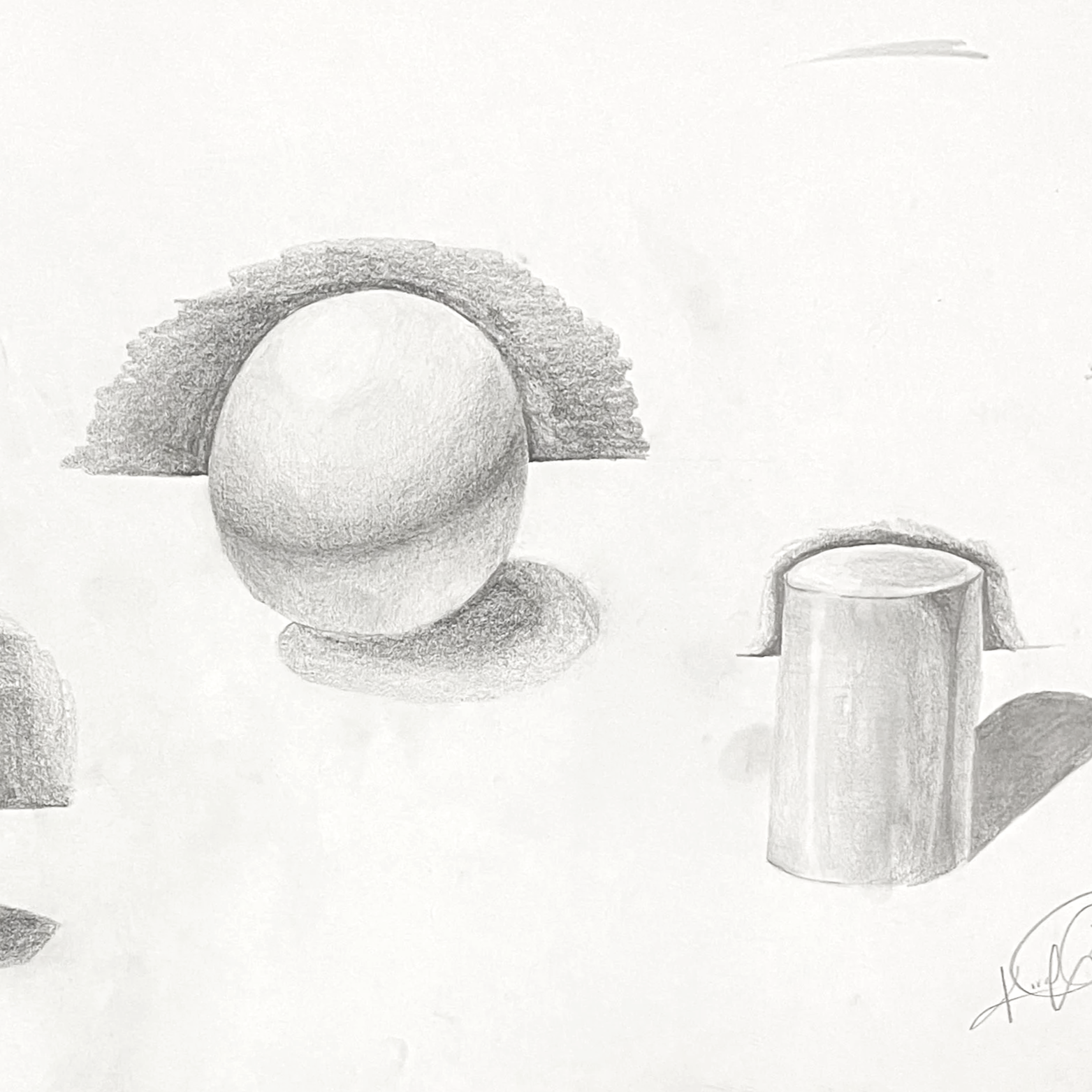 Shadow study, drawing, 2025.