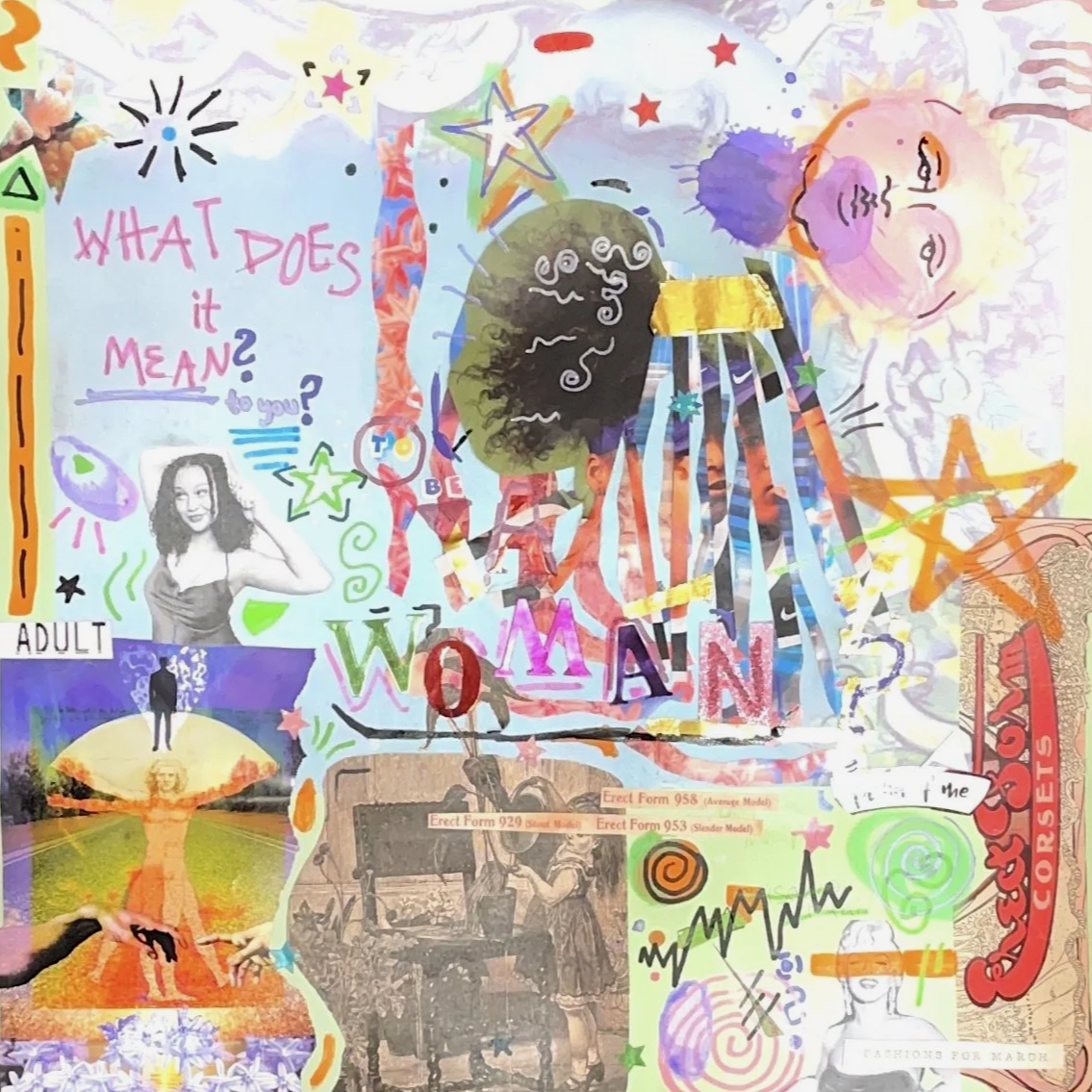 Piece done for an edition of "Tell us Zine", "What does it mean", collage, 2023.