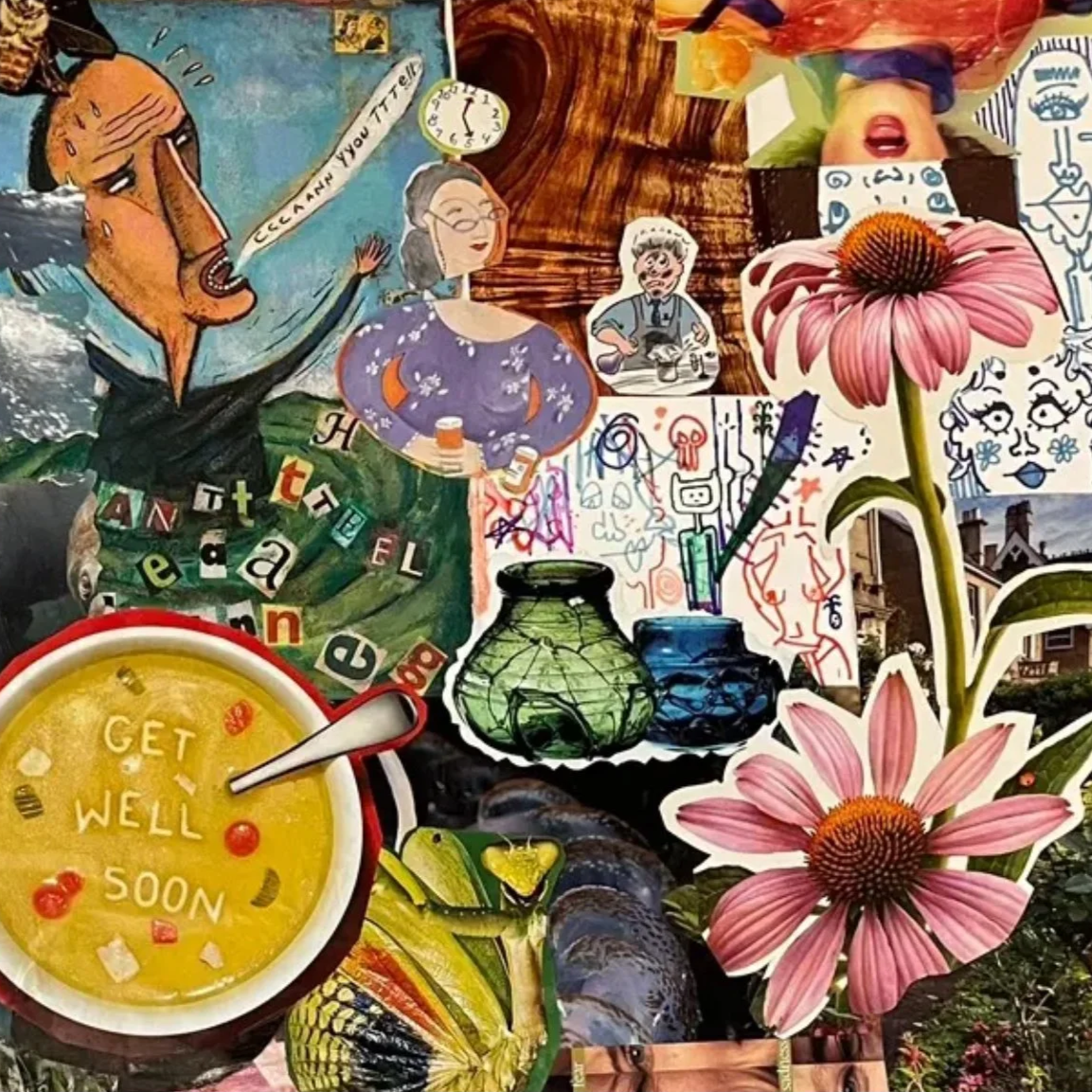 "Get well soon", collage, 2022. 