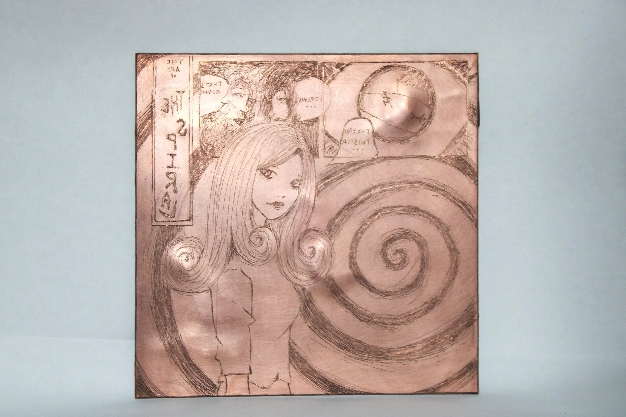 "Limerace", copper plate, 2025.