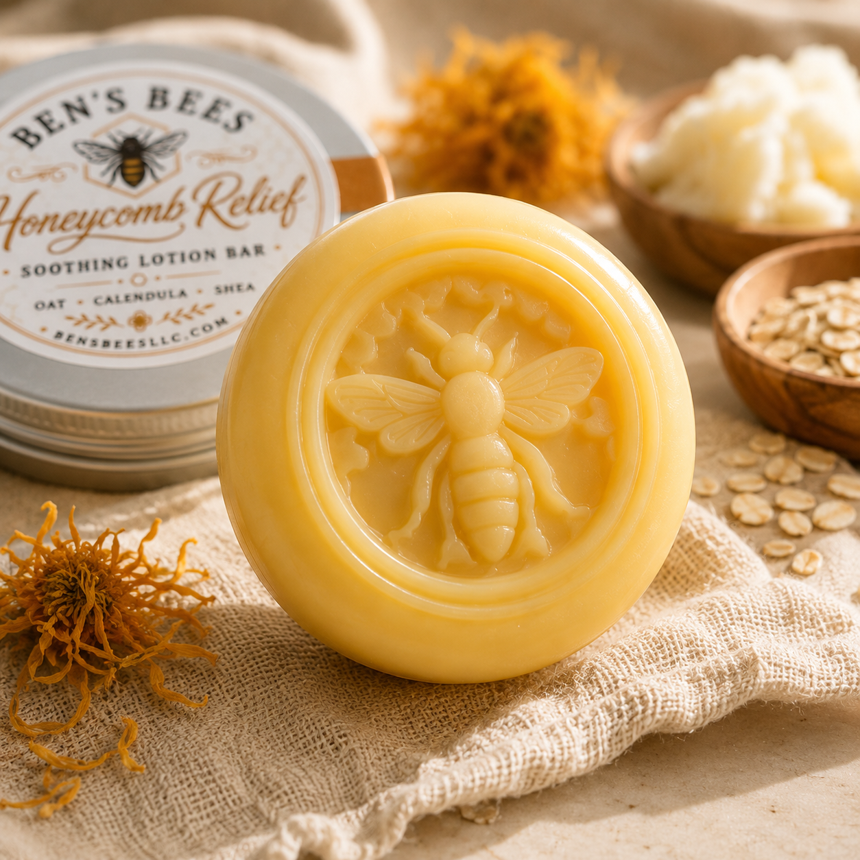 Ben's Bees Honeycomb Relief Soothing Lotion Bar