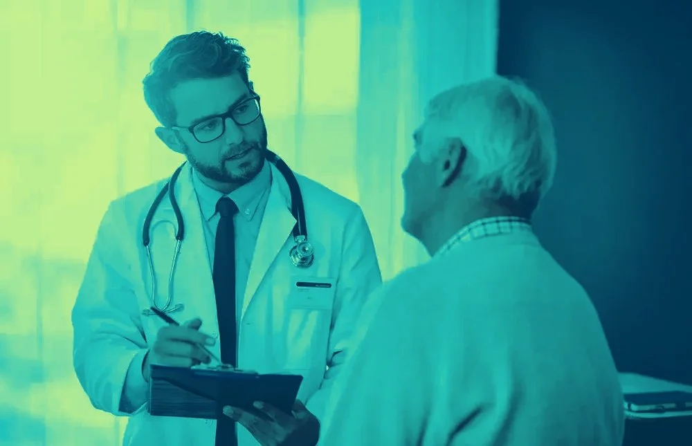 Physician consulting with patient on cardiovascular disease treatment