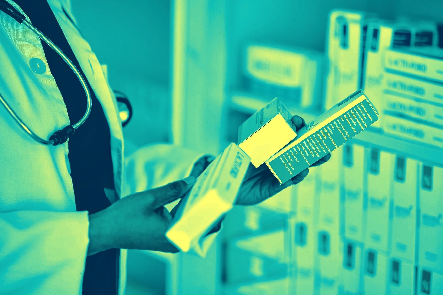 Healthcare provider reviewing pharmaceutical treatment options for peripheral artery disease