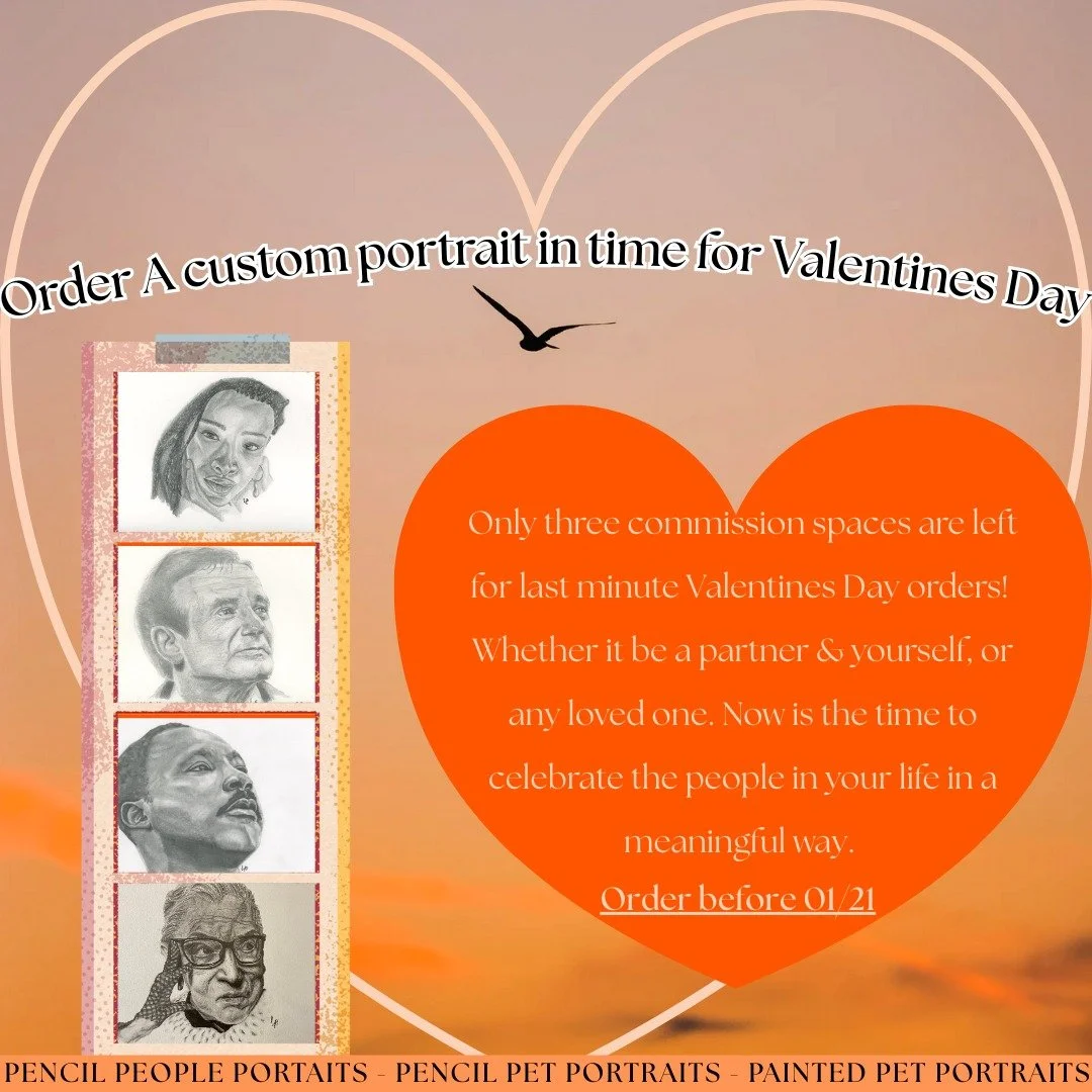 If you're looking for a unique and personal gift for a loved one this year, order a custom hand-drawn portrait! Get your partner or friend a portrait of yourselves, your parents or loved ones a portrait of them, or best of all, a portrait of you for 