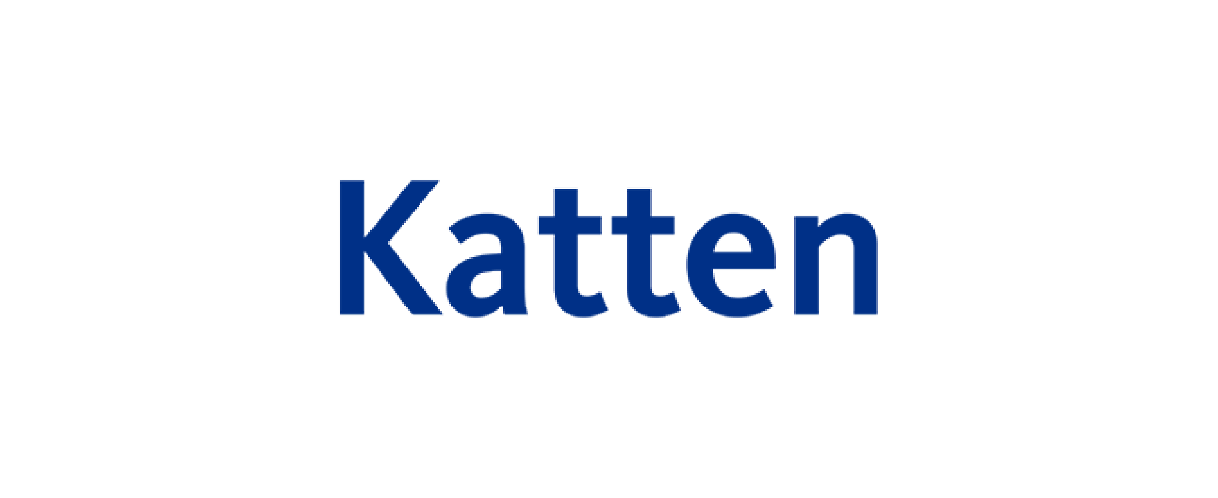 The logo of Katten, a law firm, displayed against a white background.