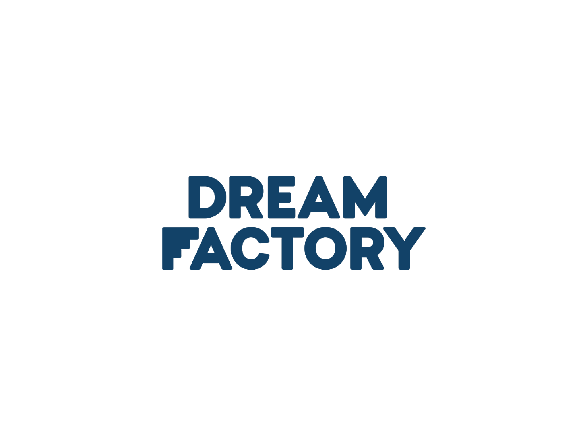 Dream Factory logo in bold navy blue text on a white background.