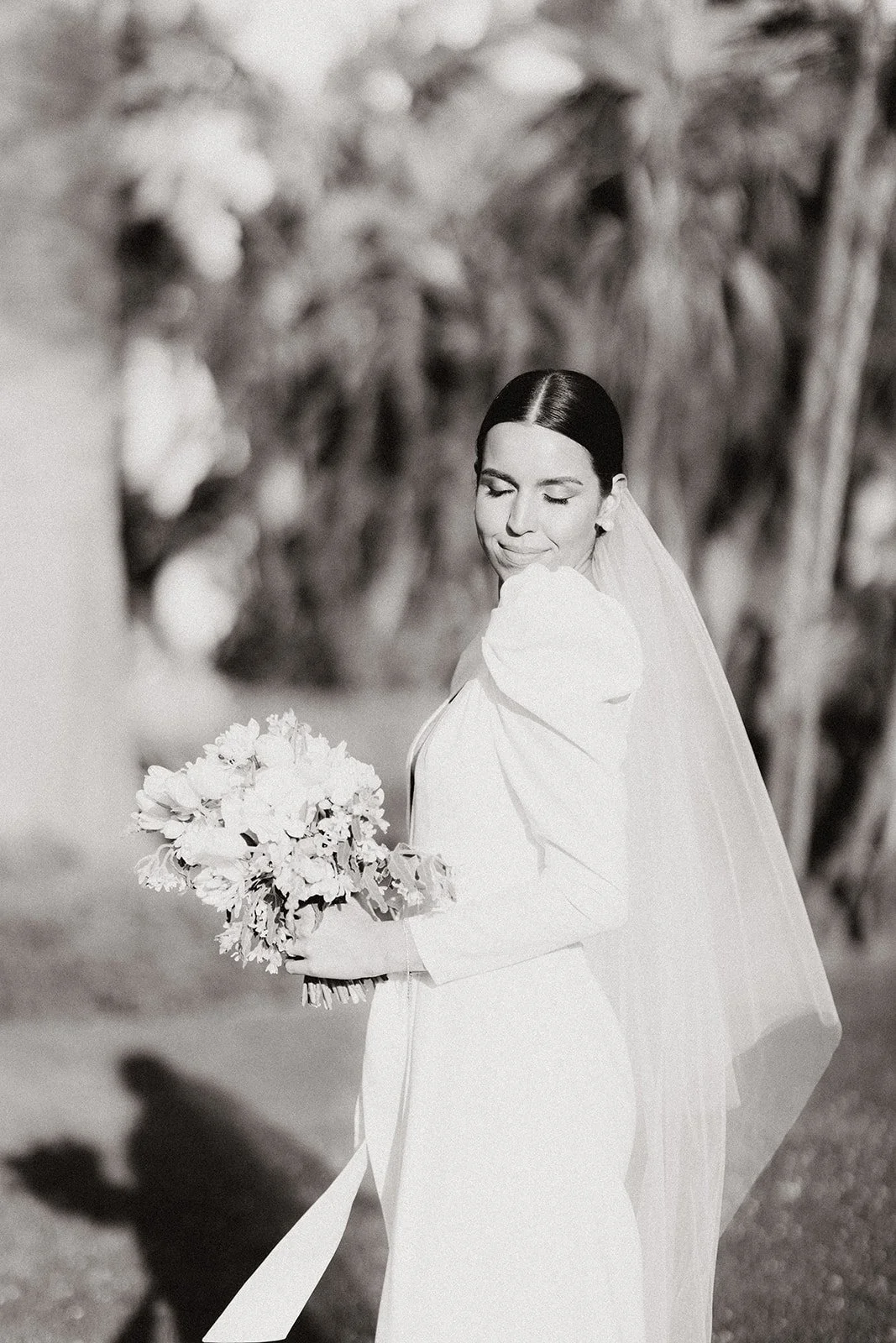 Fashion-inspired bride portrait featuring modern direction and soft movement.