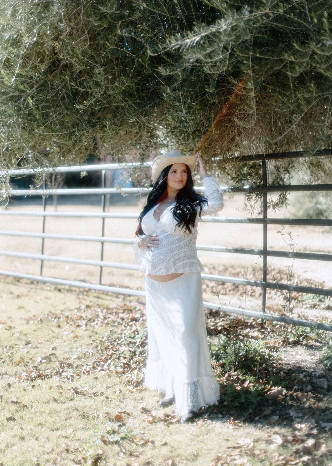 Maternity shoot at outdoor location.