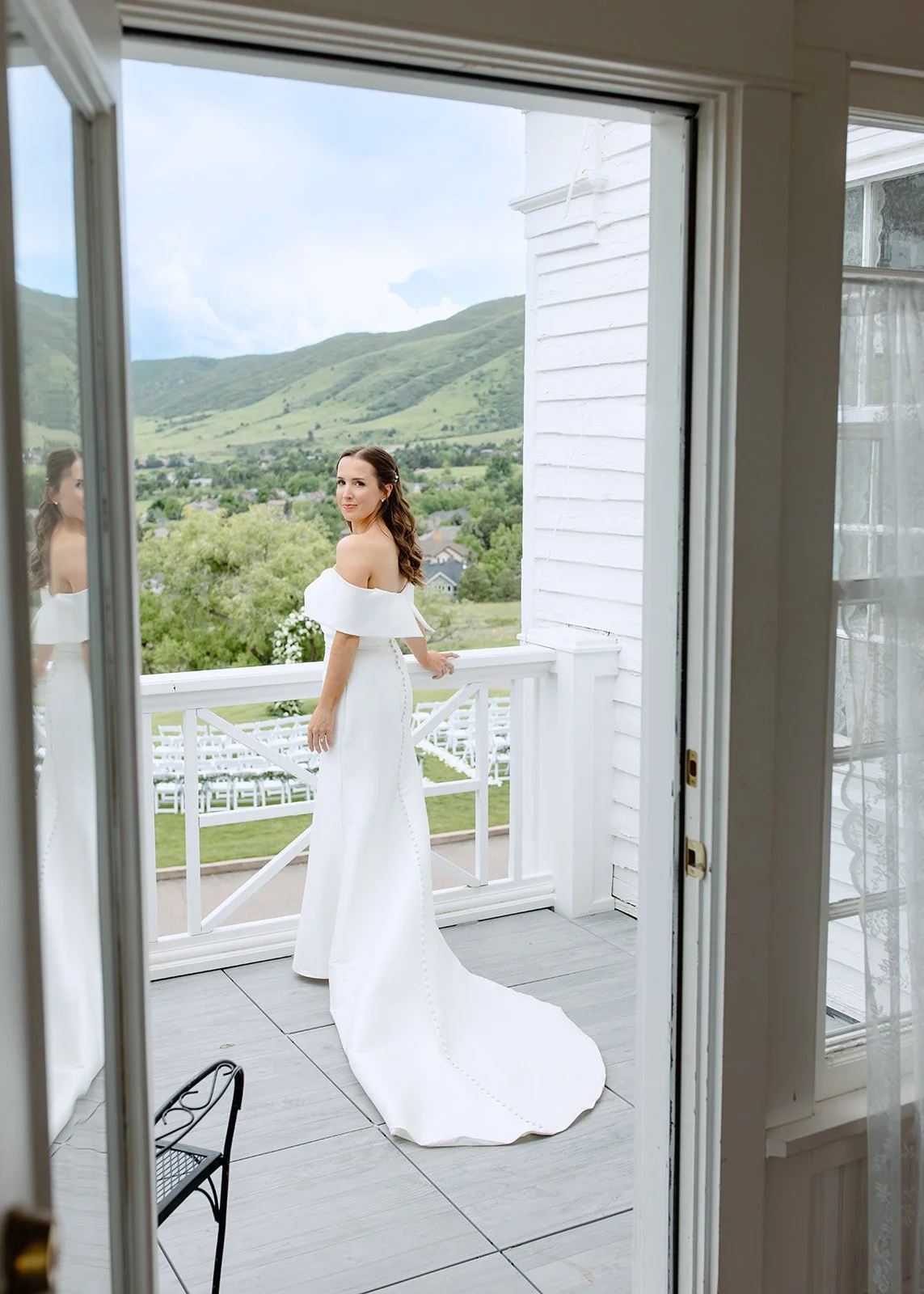 Bride getting ready for her ceremony. 