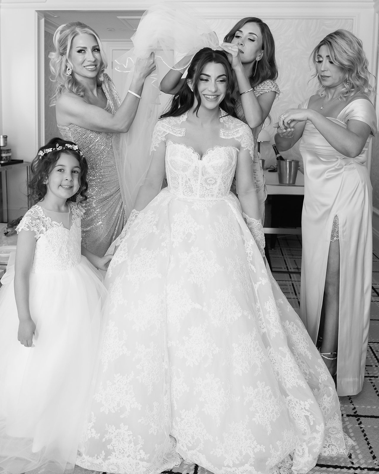 Candid getting ready photograph inspired by Amelia Island celebrations.