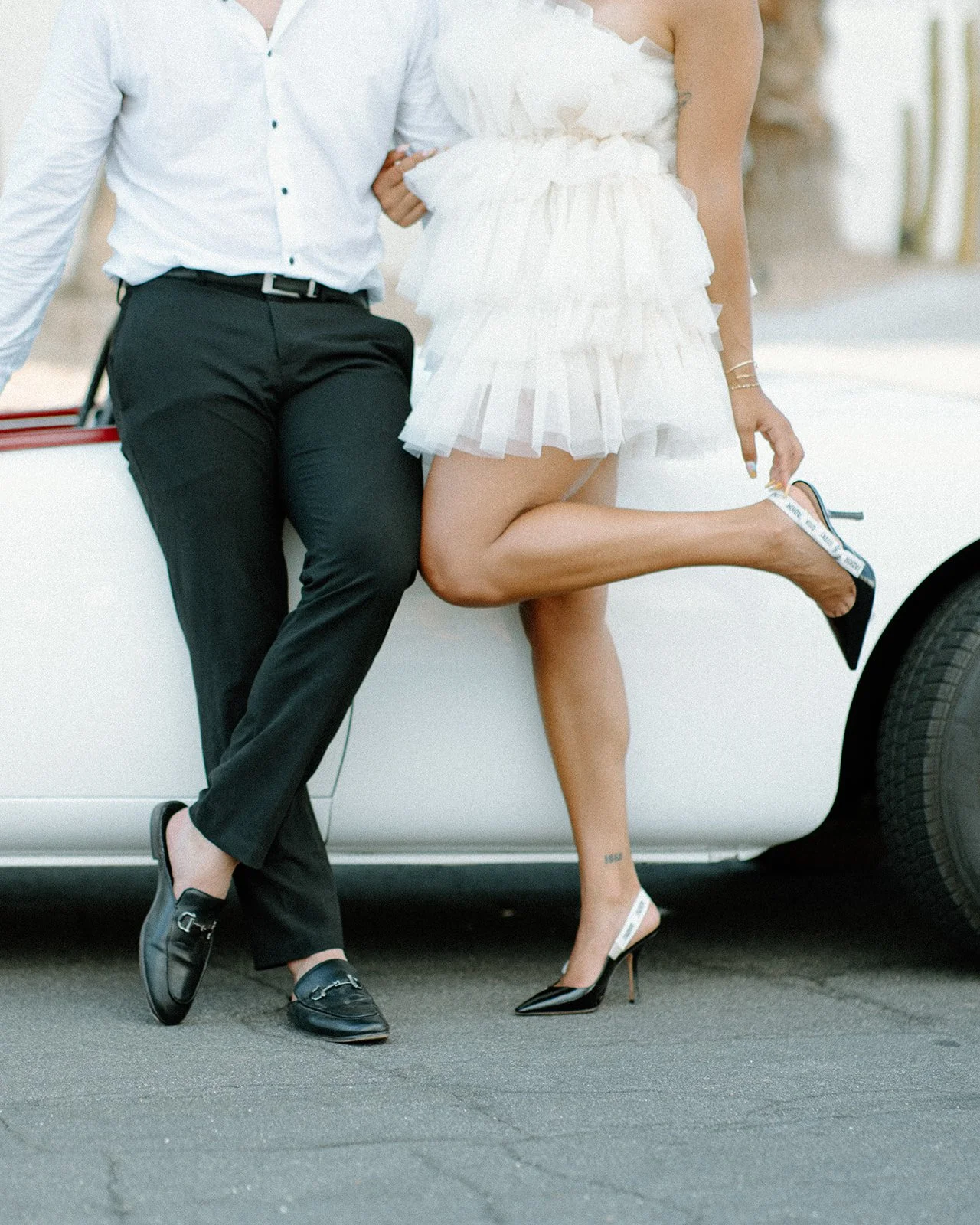 Outfit detail captured during portrait session with intentional styling.