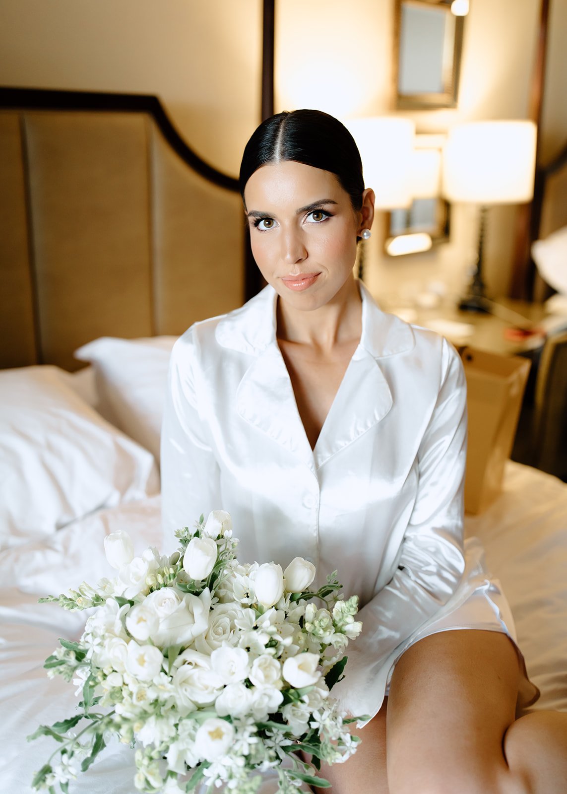 Beautiful bridal portrait with natural emotion.