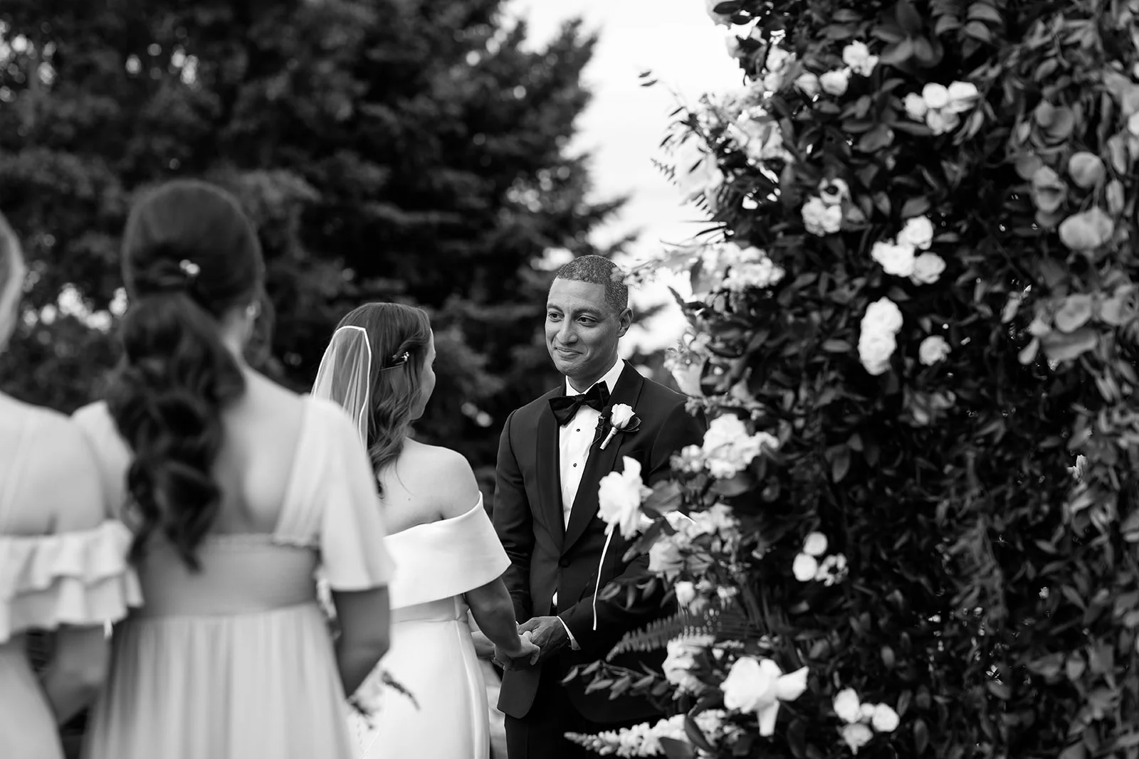 Emotional ceremony moment with guests watching.