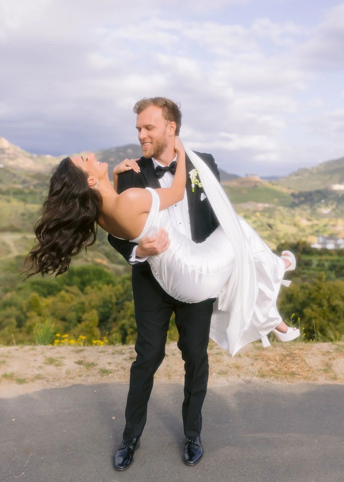Romantic couple portrait captured with a fine art, editorial focus.