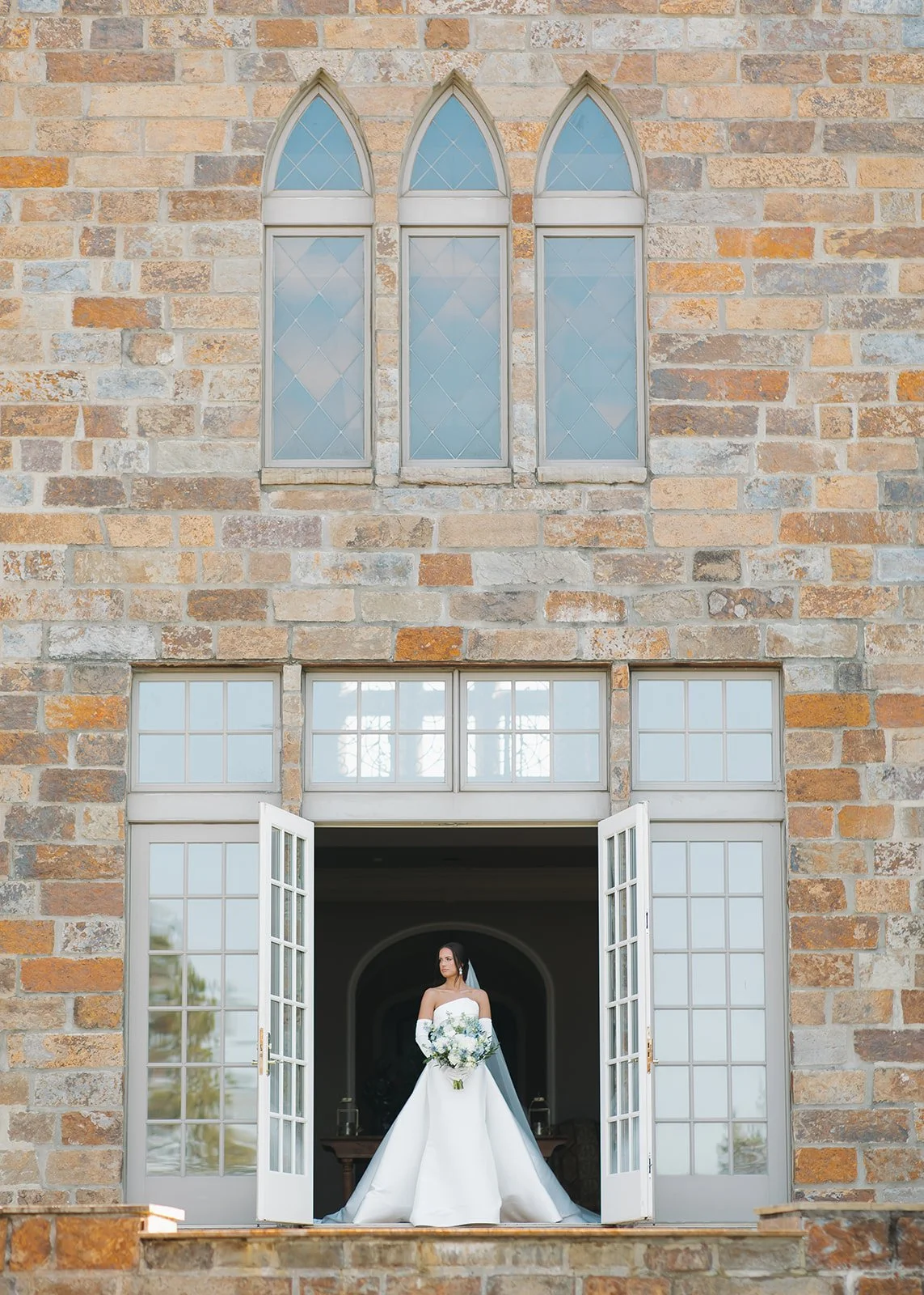 Fine art bridal portrait featuring a romantic and timeless look.