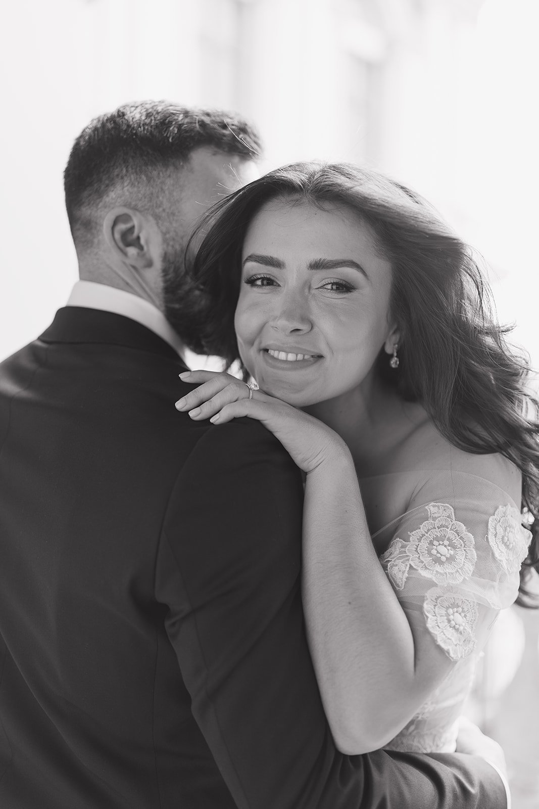 Tender engagement portrait highlighting emotional connection.