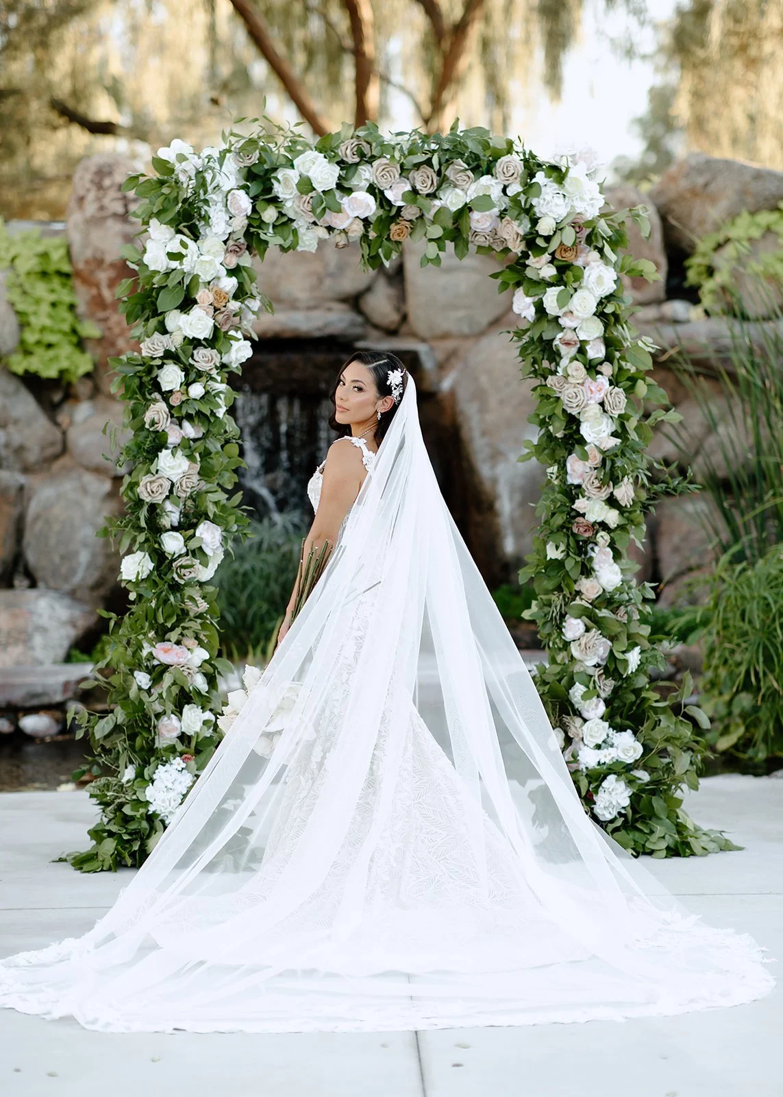 Refined bridal portrait with clean, modern composition.