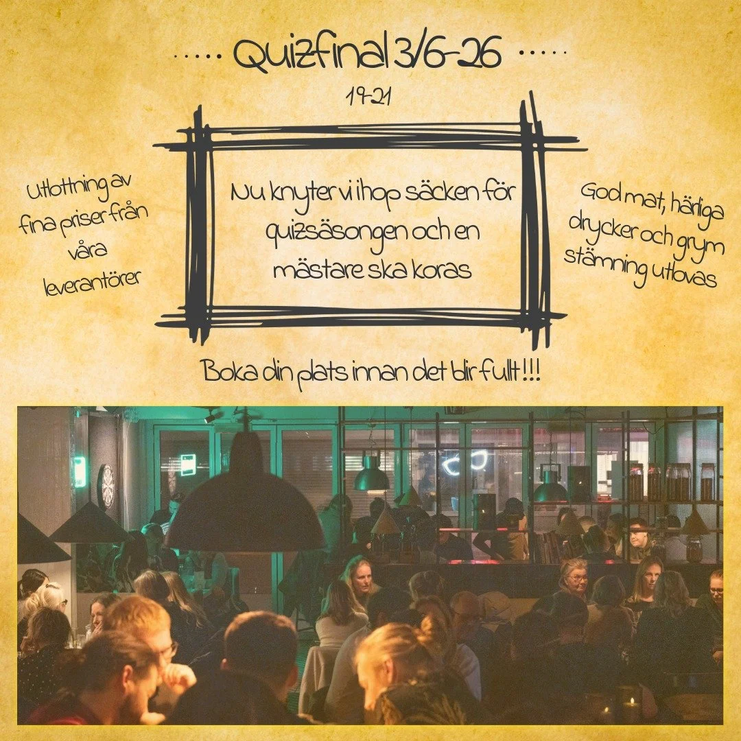 🎶Quizfinal &ndash; Onsdag 3 juni🎶

🌟Vi vill b&ouml;rja med att s&auml;ga ett stort tack till alla som varit med under s&auml;songen och deltagit i v&aring;rt quiz. Vilken otrolig respons vi har f&aring;tt p&aring; v&aring;rt nya koncept, det g&oum