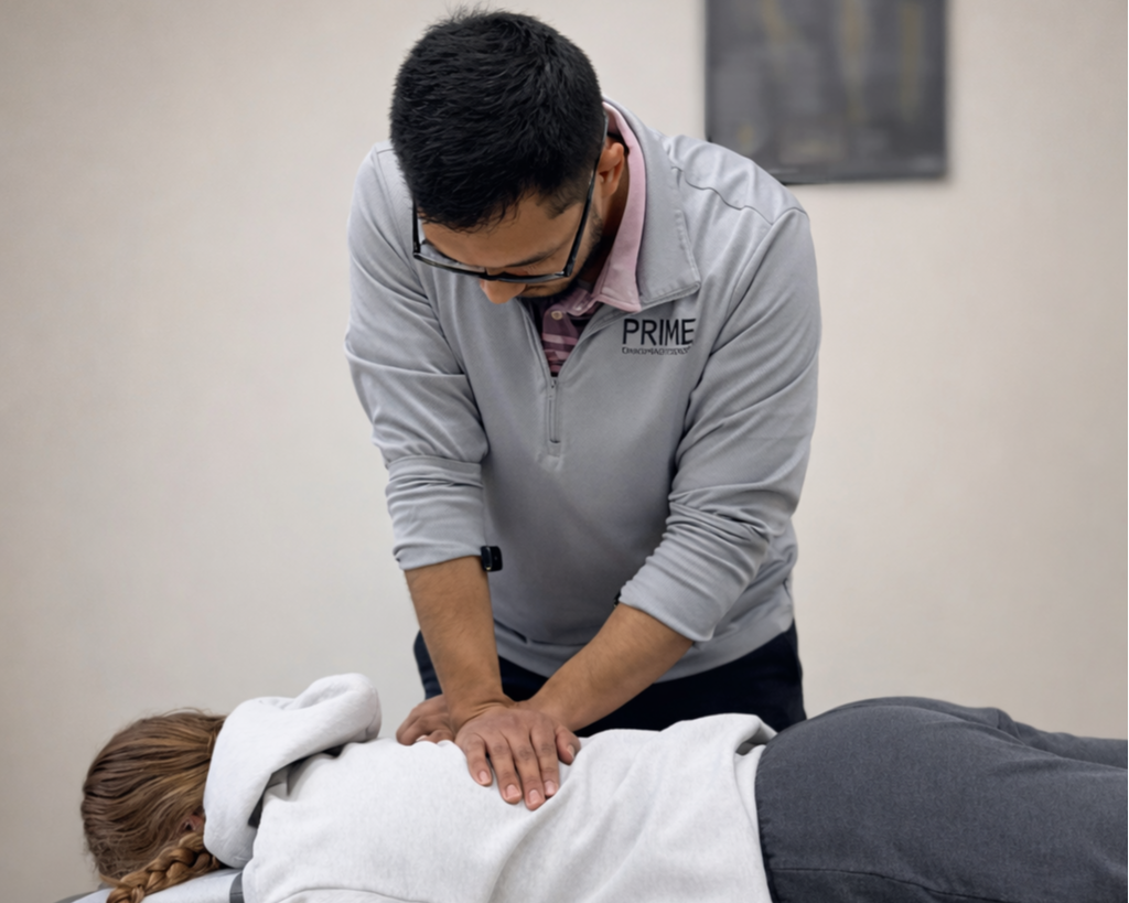 Chiropractic adjustment for back pain treatment at Prime Chiropractic Center in Toledo, OH