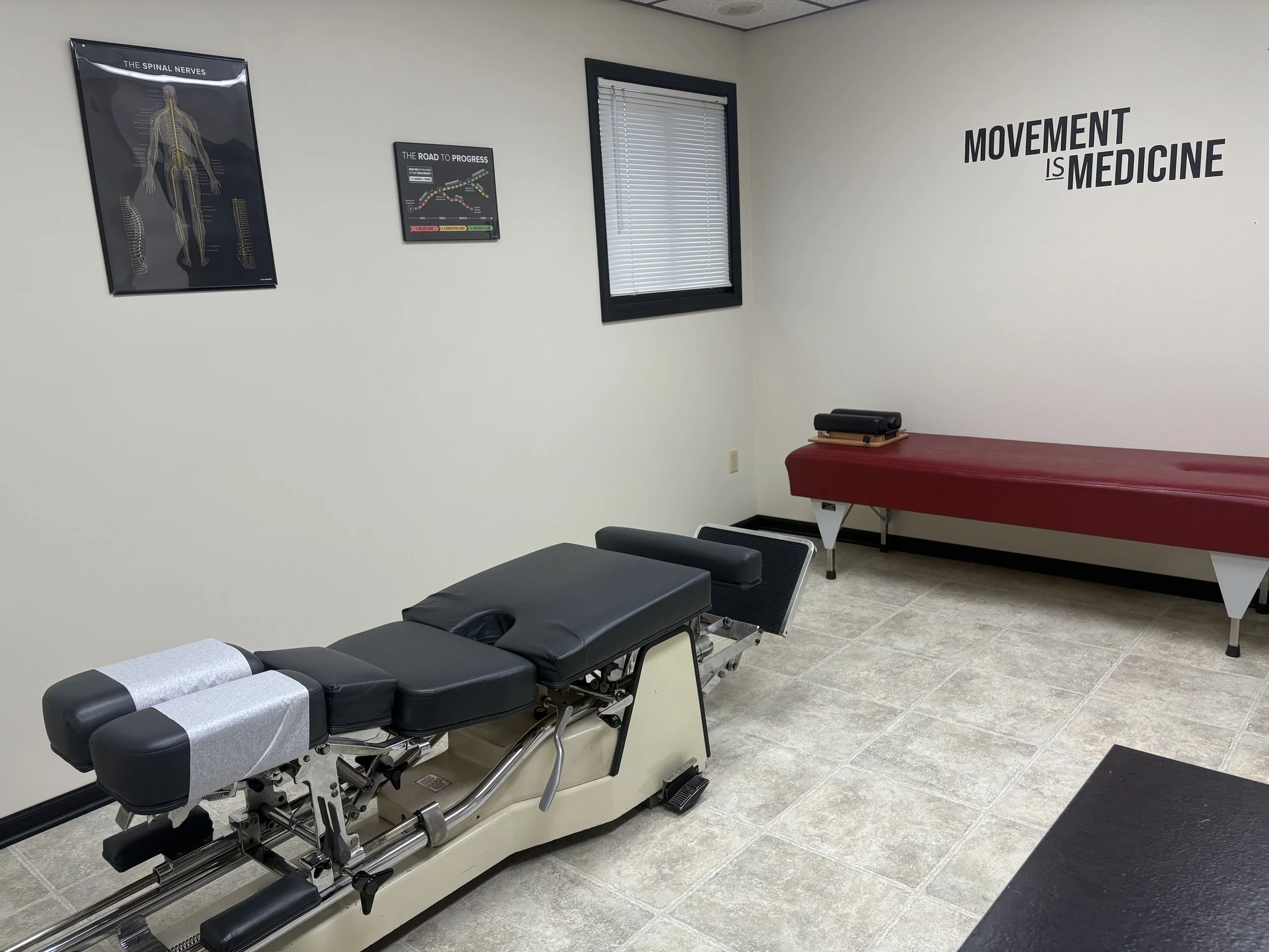 New Patient treatment room at Prime Chiropractic Center in Toledo, Ohio