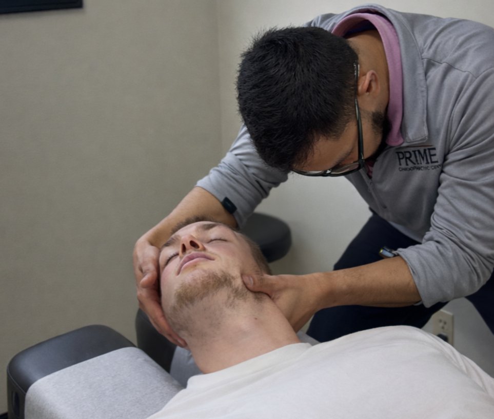 Cervical chiropractic adjustment for neck pain treatment at Prime Chiropractic Center in Toledo, OH