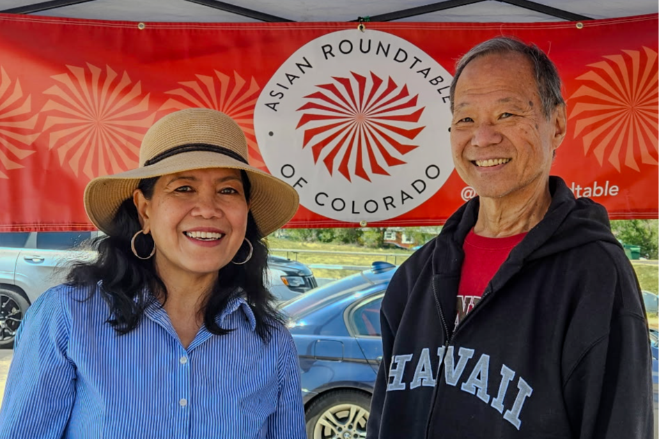 (Left) Gigi de Gala, ARC Executive Director and  (Right) George Kuwamura, ARC Board President