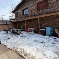 courtyard in the winter pre remodel