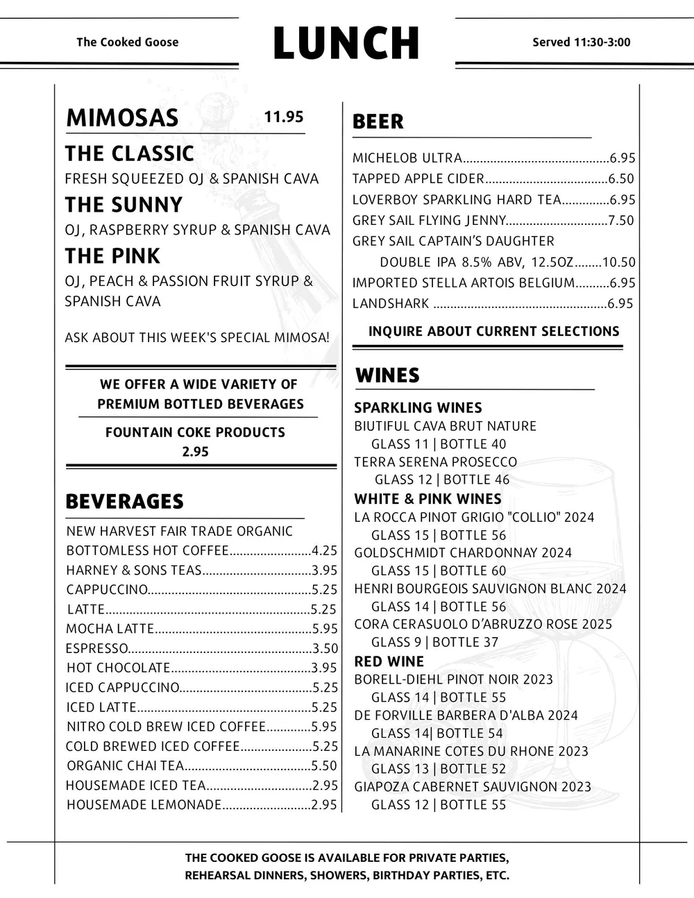 The Cooked Goose Menu.pdf Menu — The Cooked Goose