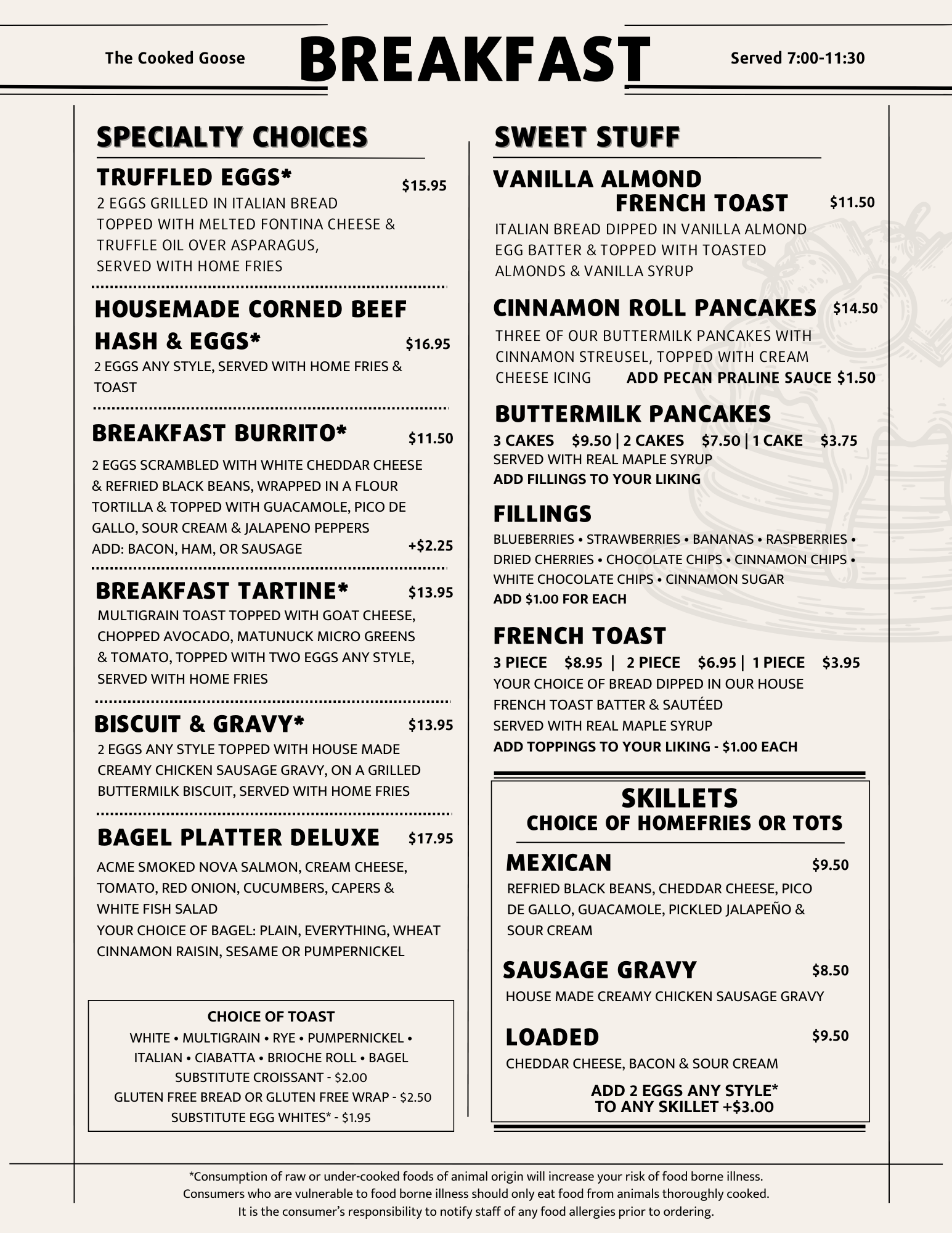 The Cooked Goose Menu.pdf Menu — The Cooked Goose